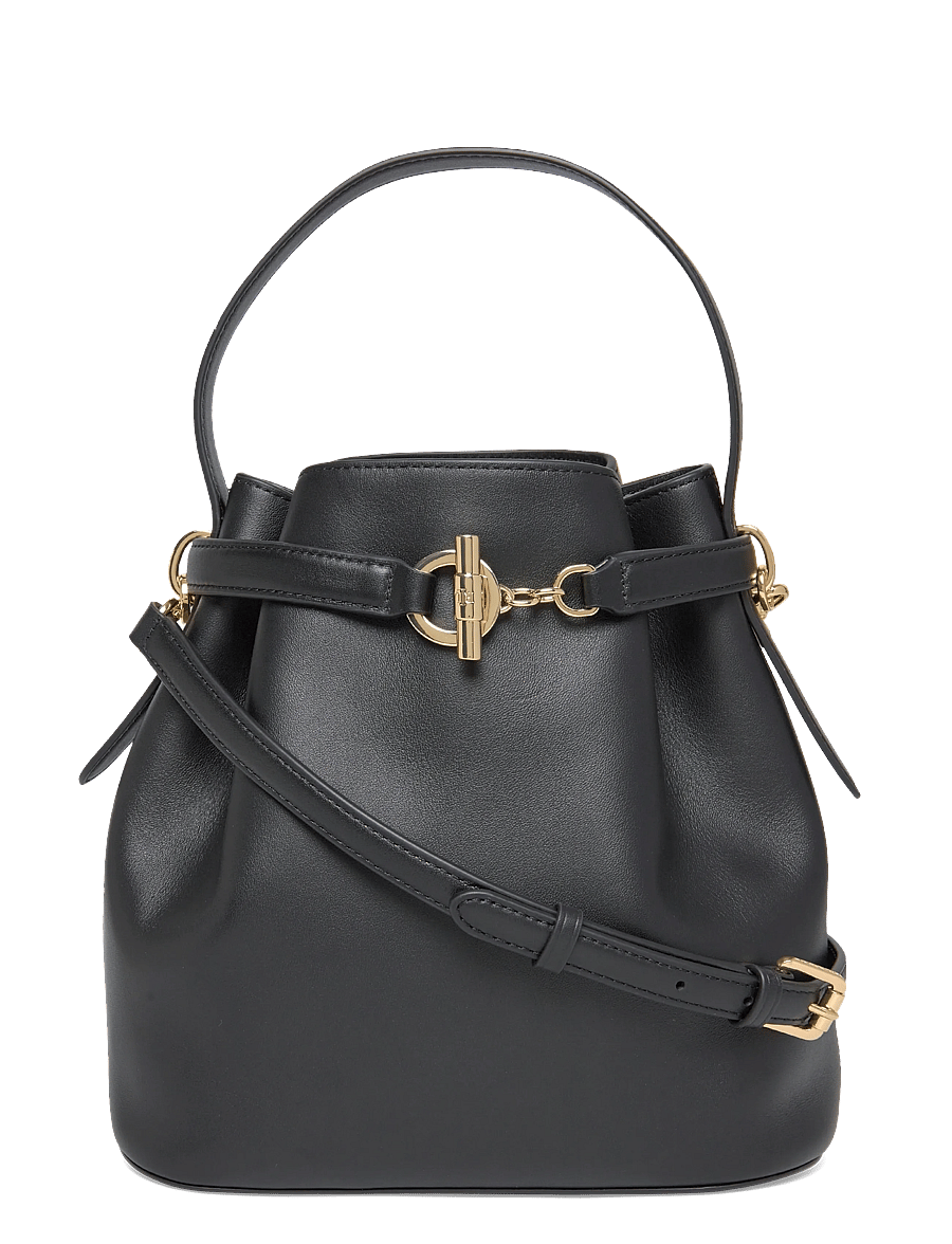 Lauren Ralph Lauren - Leather Medium Blaike Bucket Bag - everyday style - black - 0