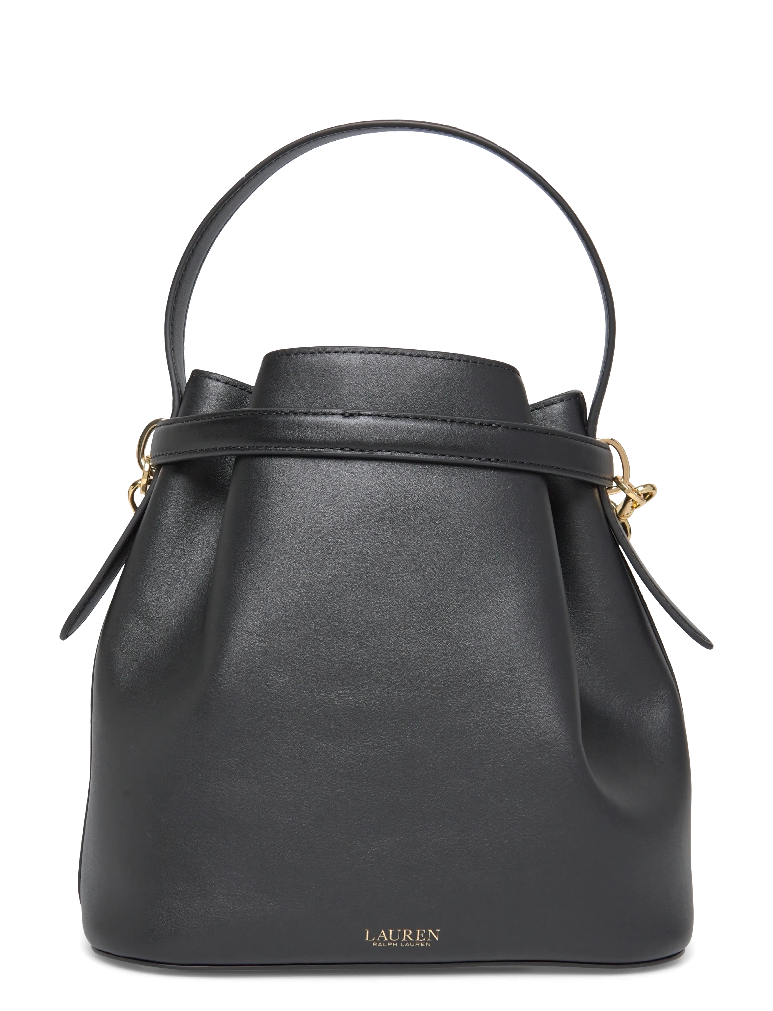 Lauren Ralph Lauren - Leather Medium Blaike Bucket Bag - everyday style - black - 1