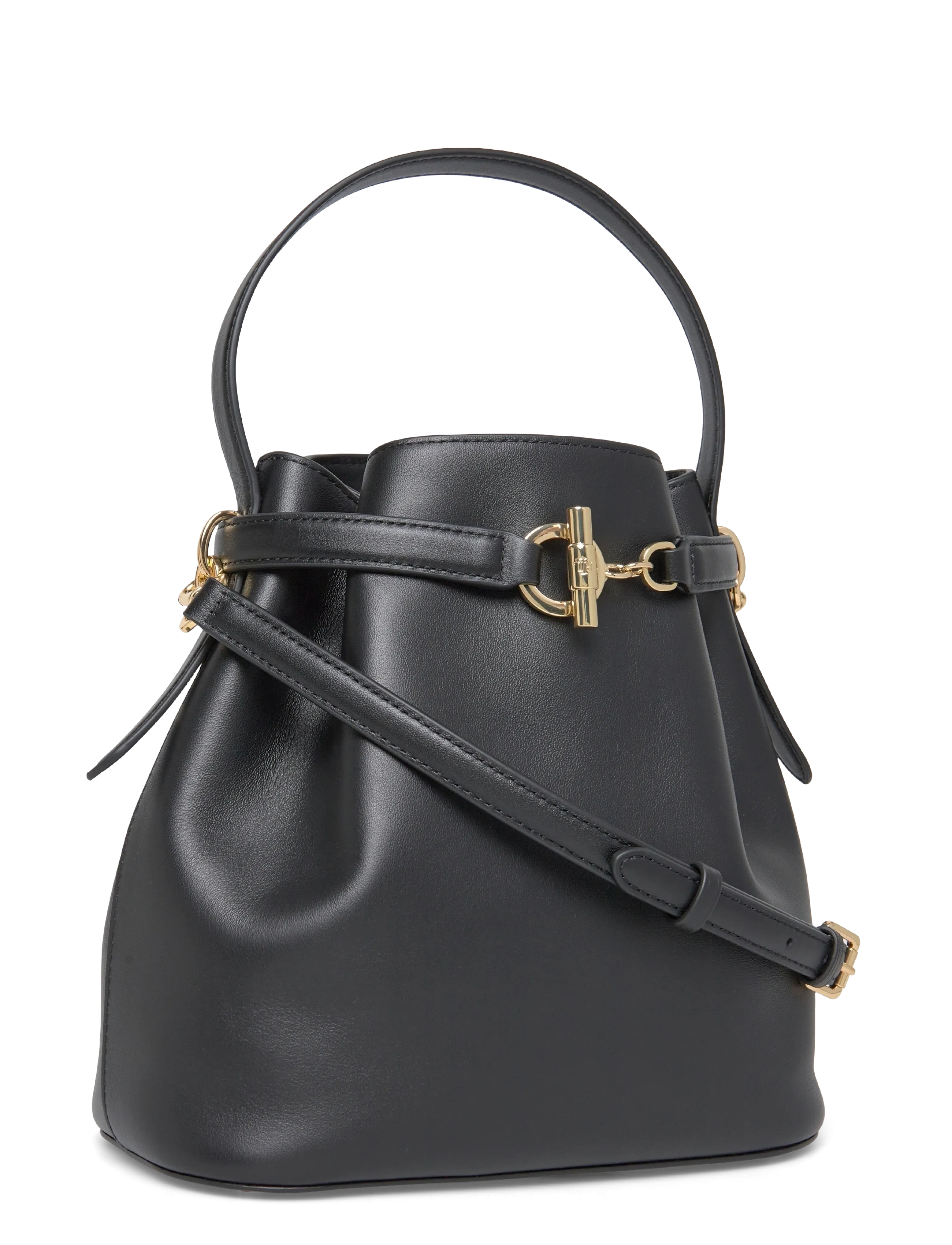 Lauren Ralph Lauren - Leather Medium Blaike Bucket Bag - everyday style - black - 2