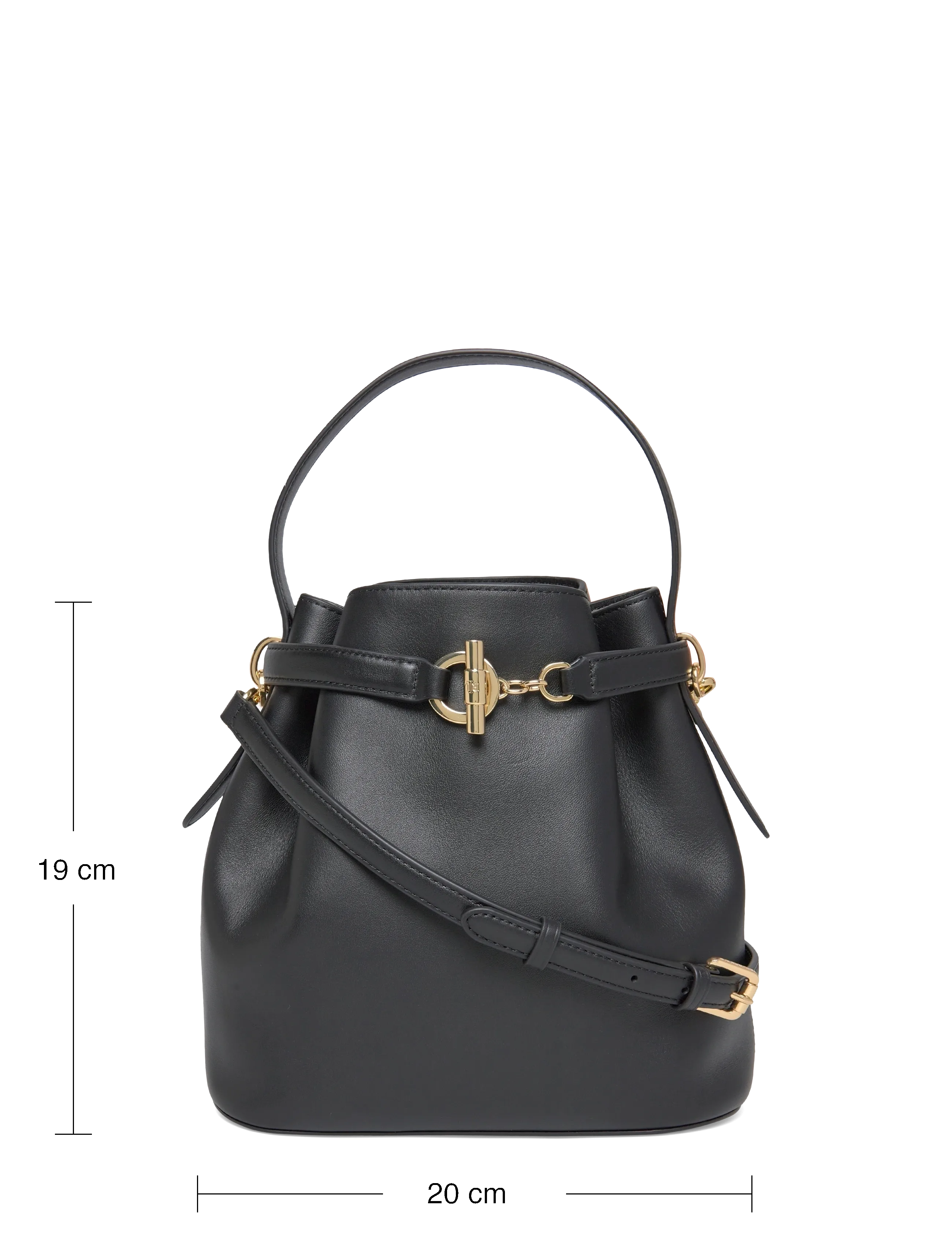 Lauren Ralph Lauren - Leather Medium Blaike Bucket Bag - everyday style - black - 3