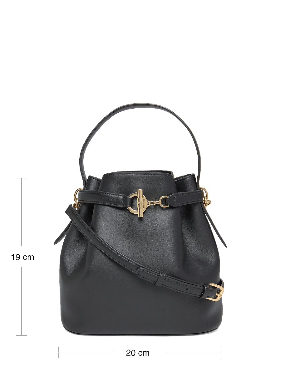 Lauren Ralph Lauren - Leather Medium Blaike Bucket Bag - everyday style - black - 3