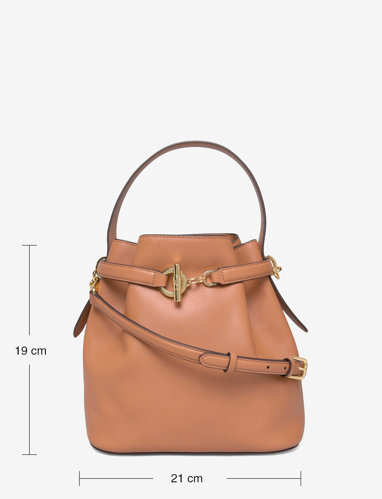 Lauren Ralph Lauren - Leather Medium Blaike Bucket Bag - special occasions - classic caramel - 3
