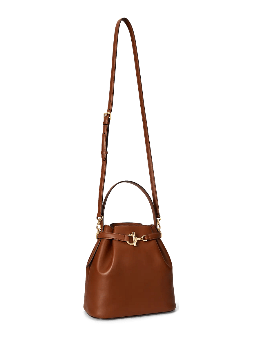 Lauren Ralph Lauren - Leather Medium Blaike Bucket Bag - everyday style - lauren tan - 2