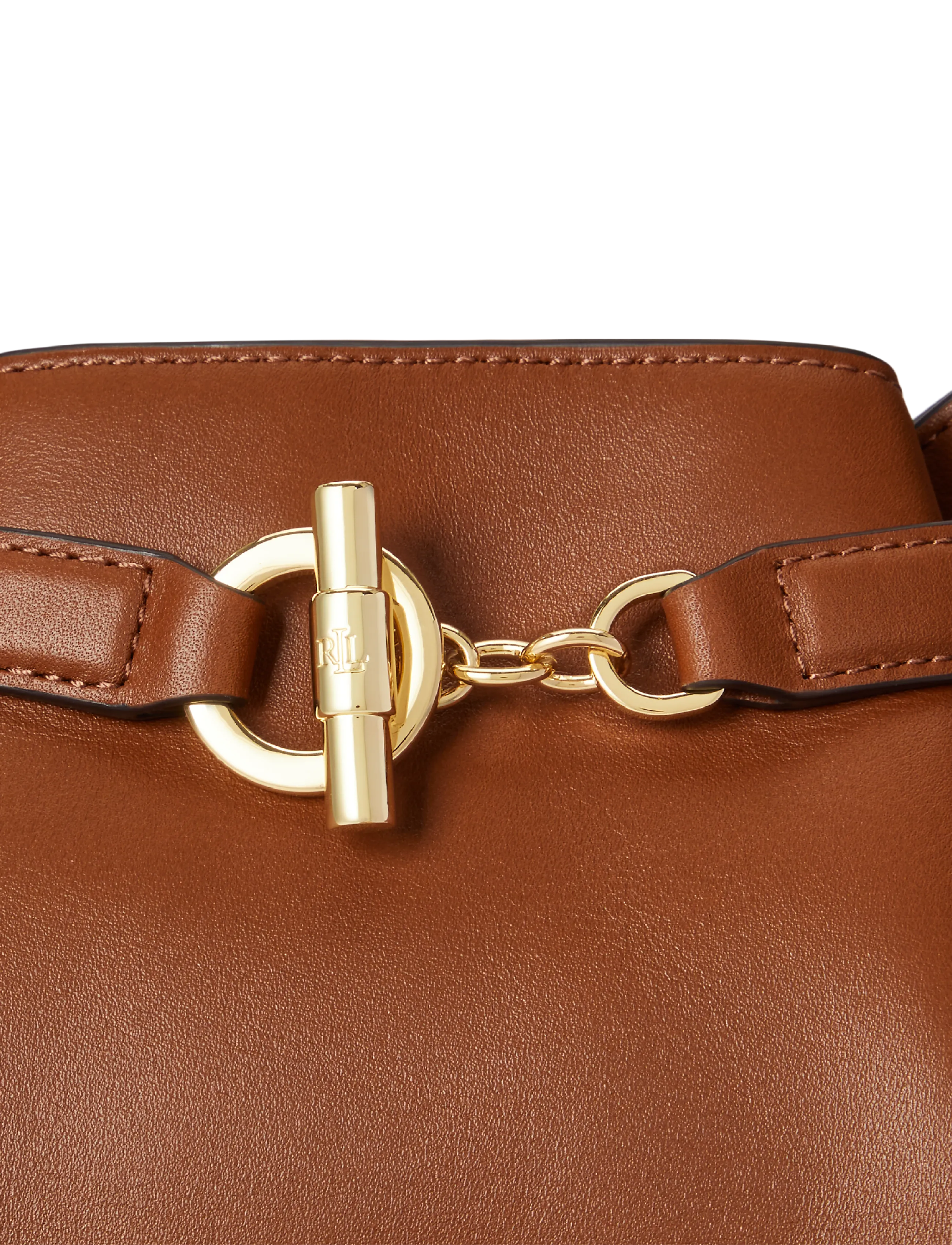 Lauren Ralph Lauren - Leather Medium Blaike Bucket Bag - alltags-style - lauren tan - 5