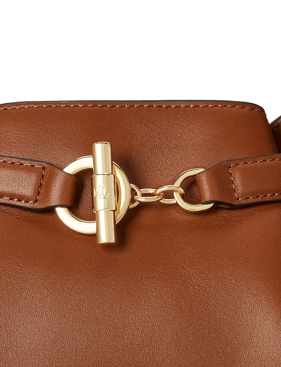 Lauren Ralph Lauren - Leather Medium Blaike Bucket Bag - everyday style - lauren tan - 5