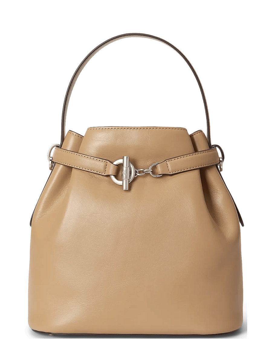 Lauren Ralph Lauren - Leather Medium Blaike Bucket Bag - everyday style - tan - 0