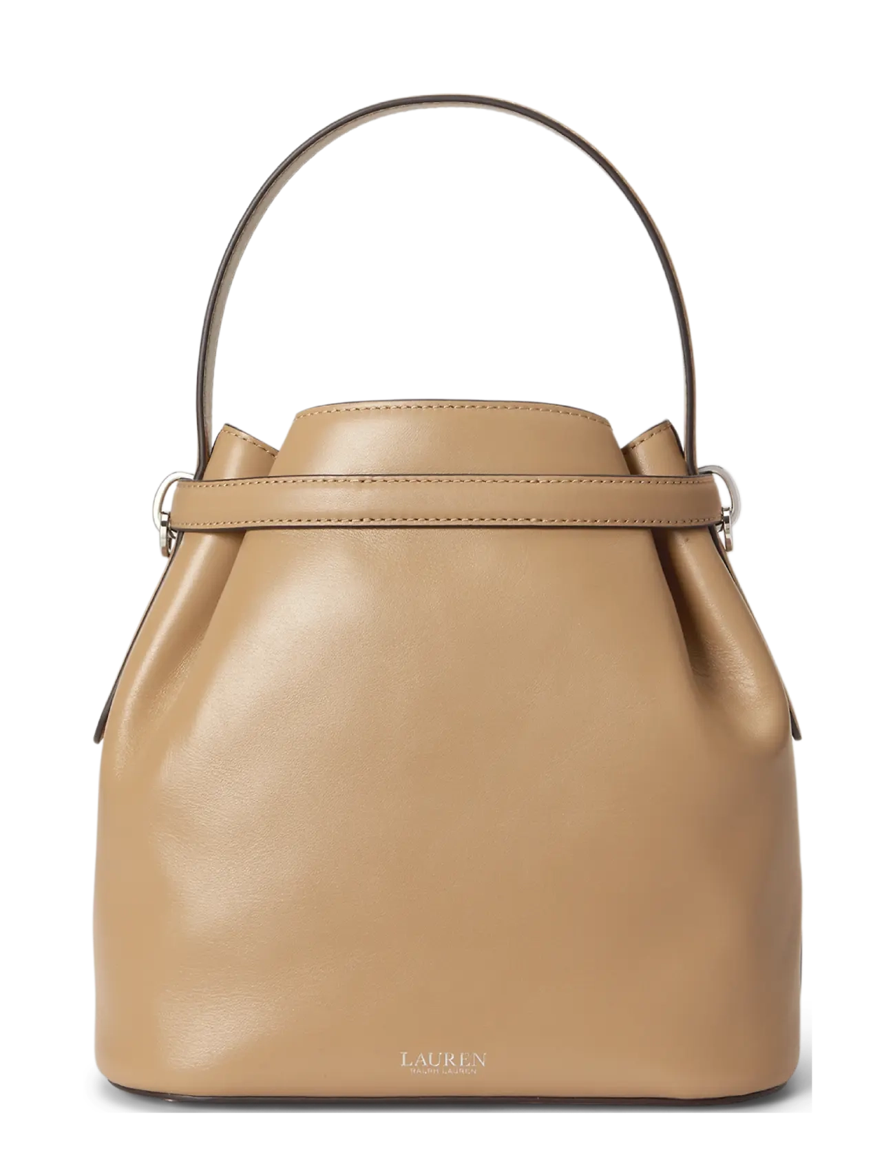 Lauren Ralph Lauren - Leather Medium Blaike Bucket Bag - hverdags stil - tan - 1