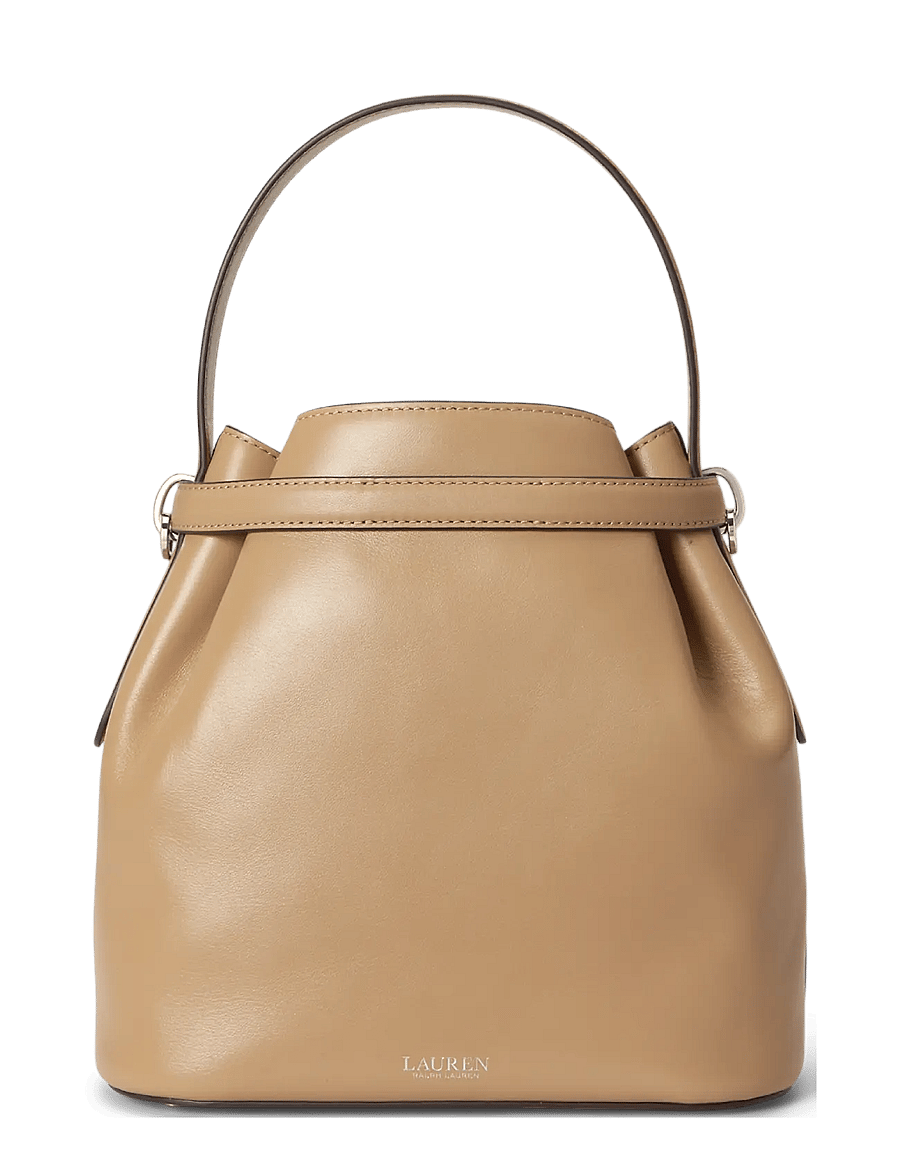 Lauren Ralph Lauren - Leather Medium Blaike Bucket Bag - everyday style - tan - 1