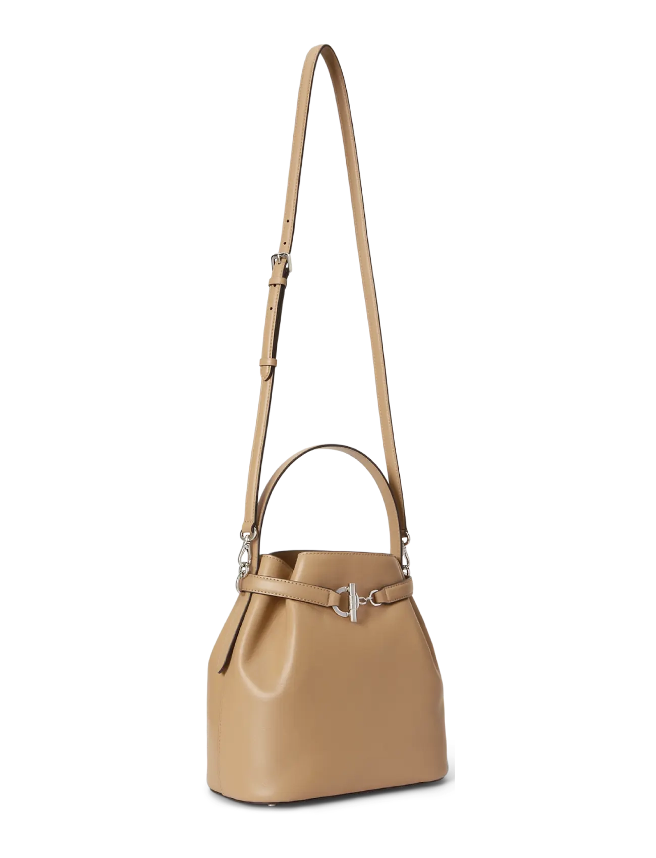 Lauren Ralph Lauren - Leather Medium Blaike Bucket Bag - hverdags stil - tan - 2