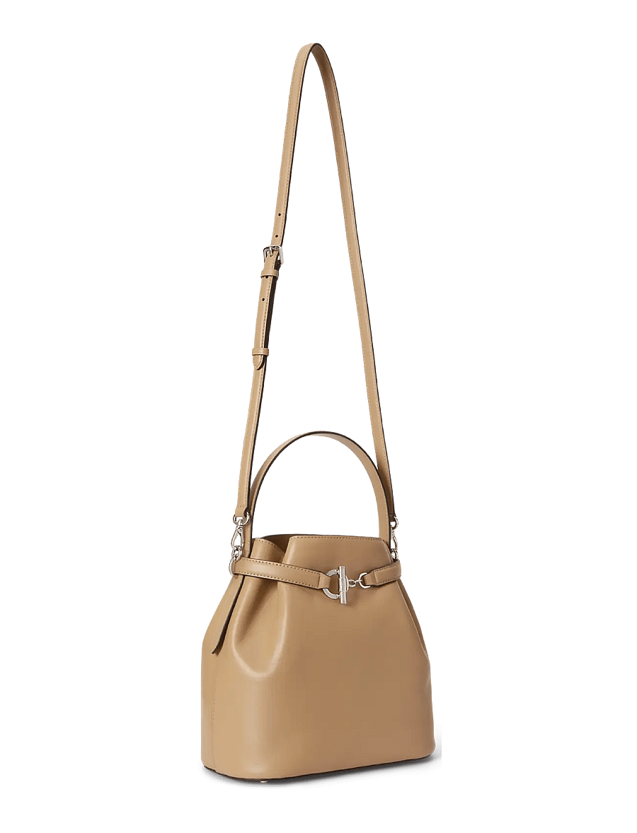 Lauren Ralph Lauren - Leather Medium Blaike Bucket Bag - everyday style - tan - 2