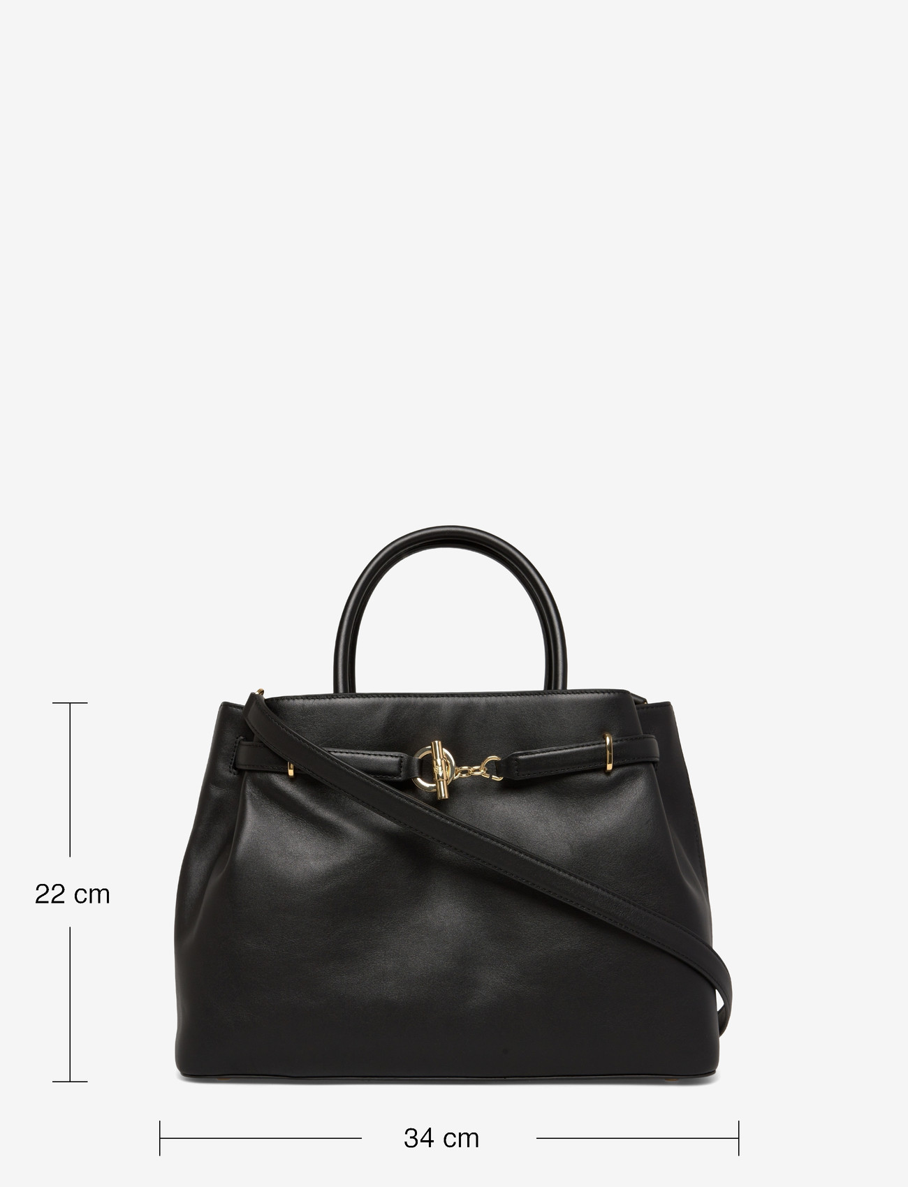 Lauren Ralph Lauren - Leather Large Blaike Satchel - besondere anlässe - black - 3