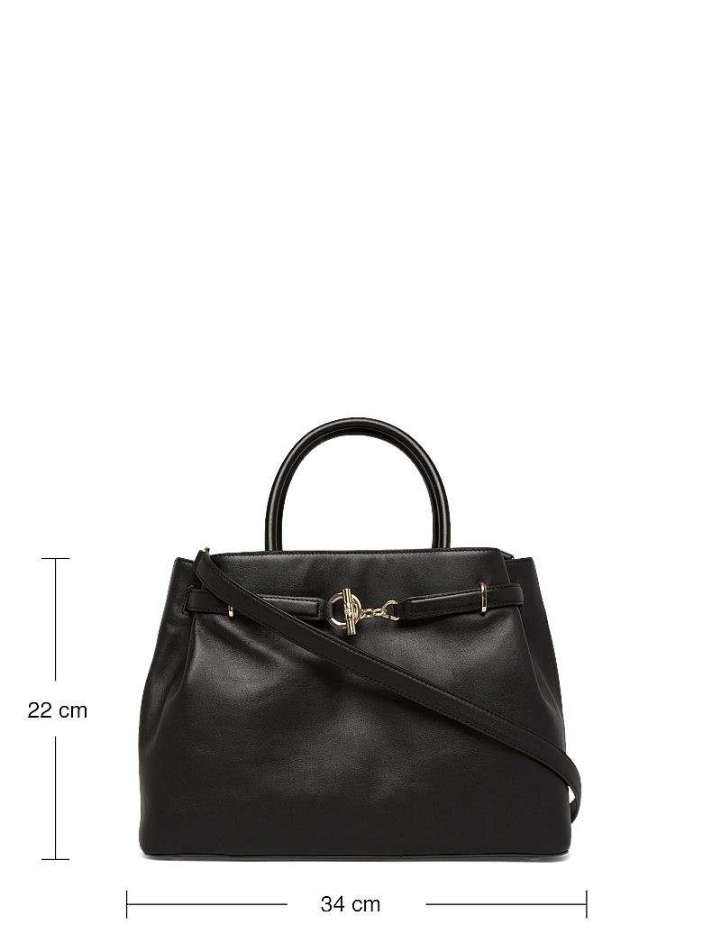 Lauren Ralph Lauren - Leather Large Blaike Satchel - besondere anlässe - black - 3