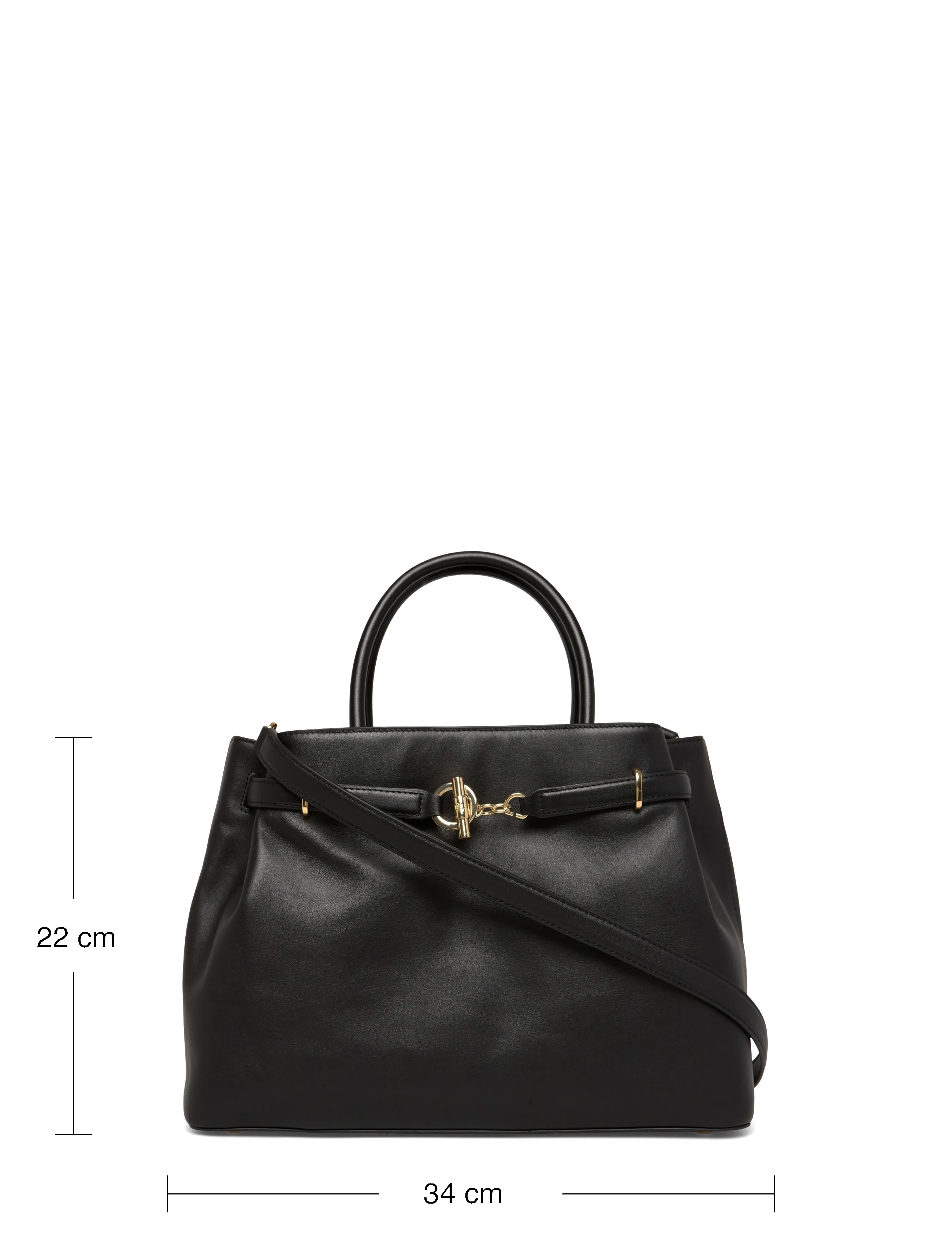 Lauren Ralph Lauren - Leather Large Blaike Satchel - besondere anlässe - black - 3