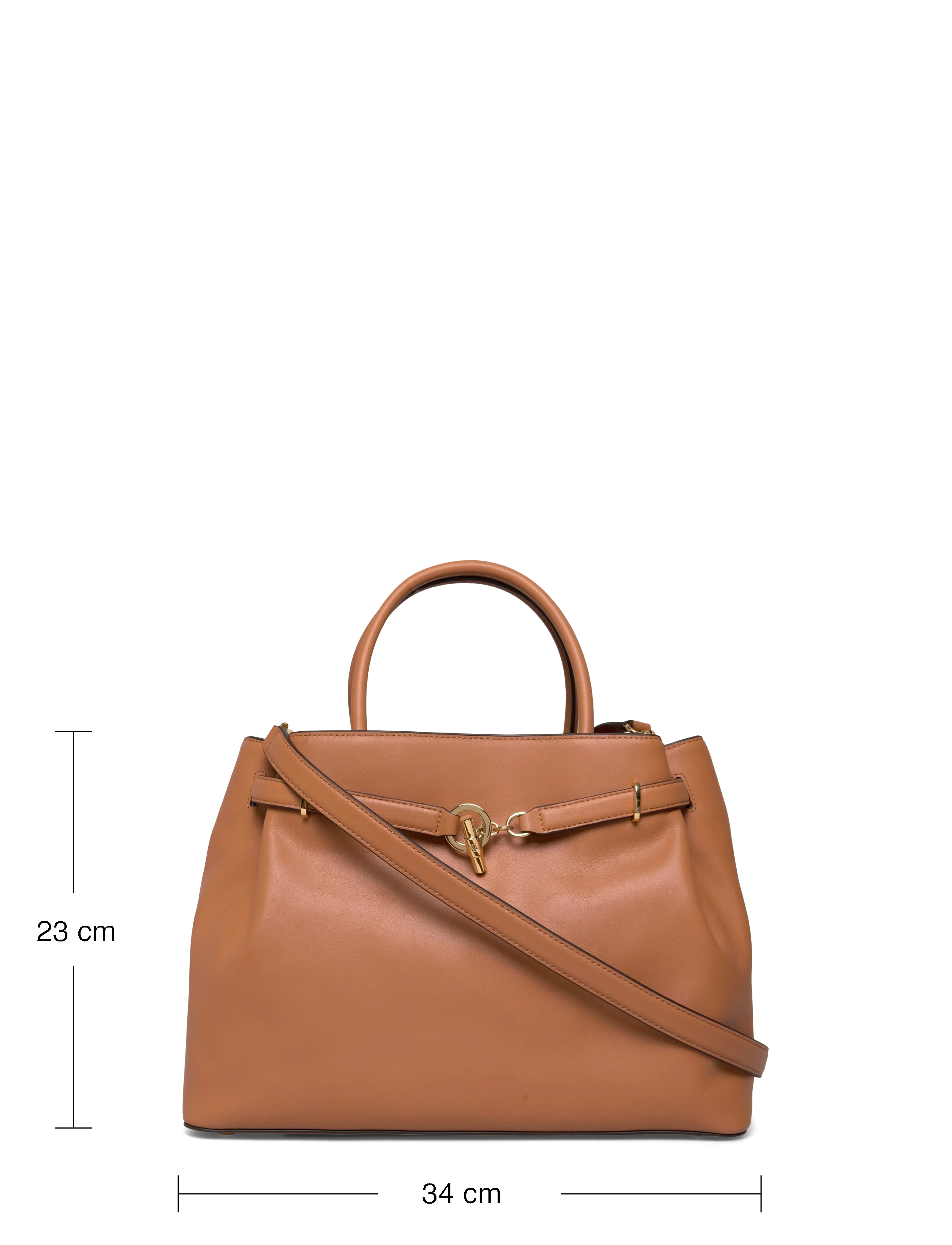 Lauren Ralph Lauren - Leather Large Blaike Satchel - special occasions - classic caramel - 3