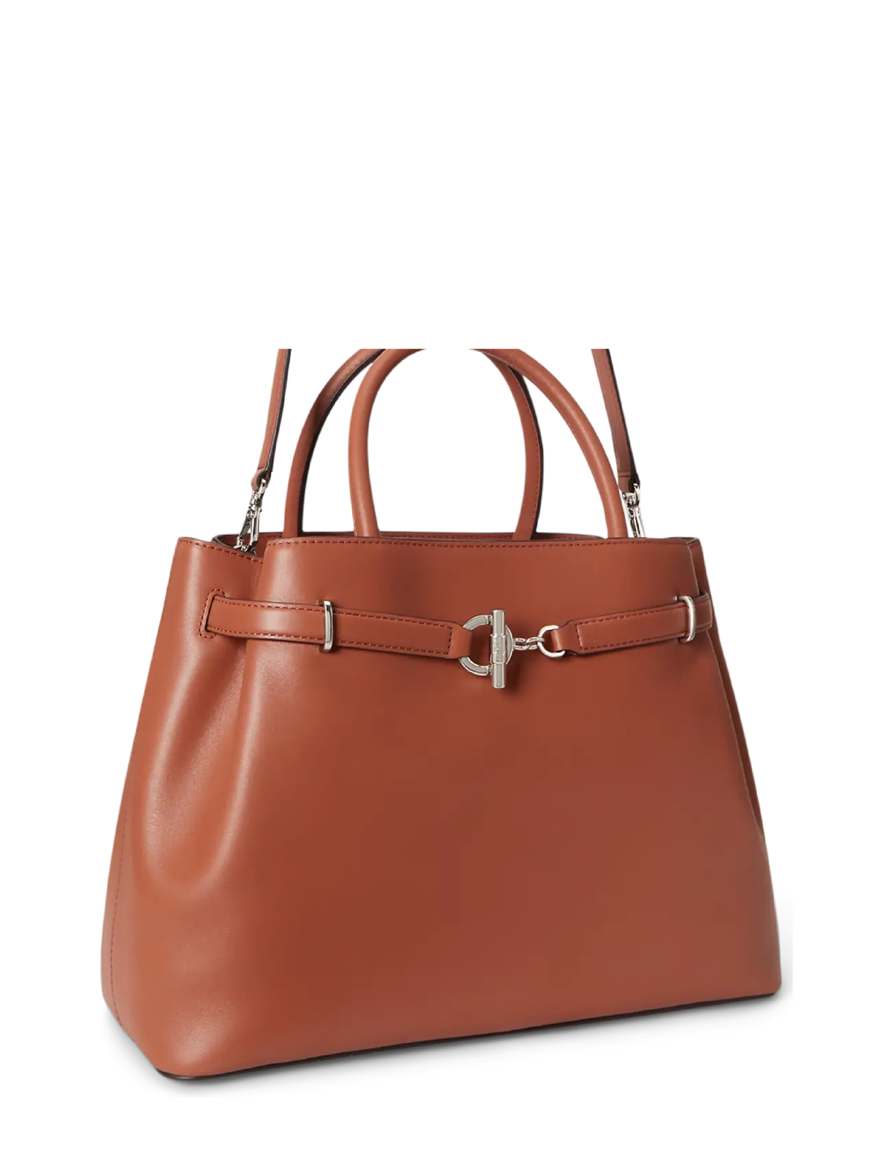 Lauren Ralph Lauren - Leather Large Blaike Satchel - særlige begivenheder - red terracotta - 2