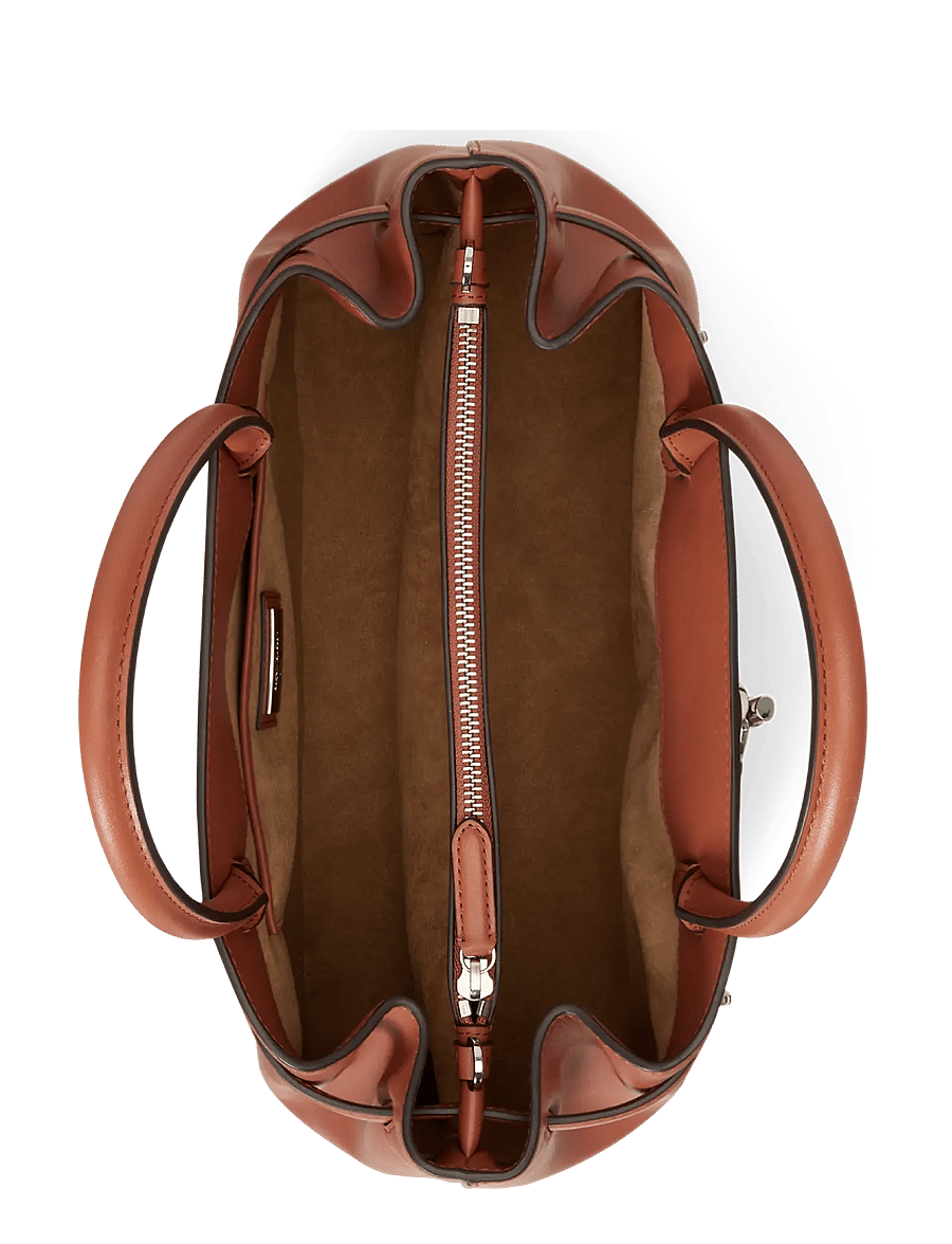 Lauren Ralph Lauren - Leather Large Blaike Satchel - besondere anlässe - red terracotta - 3