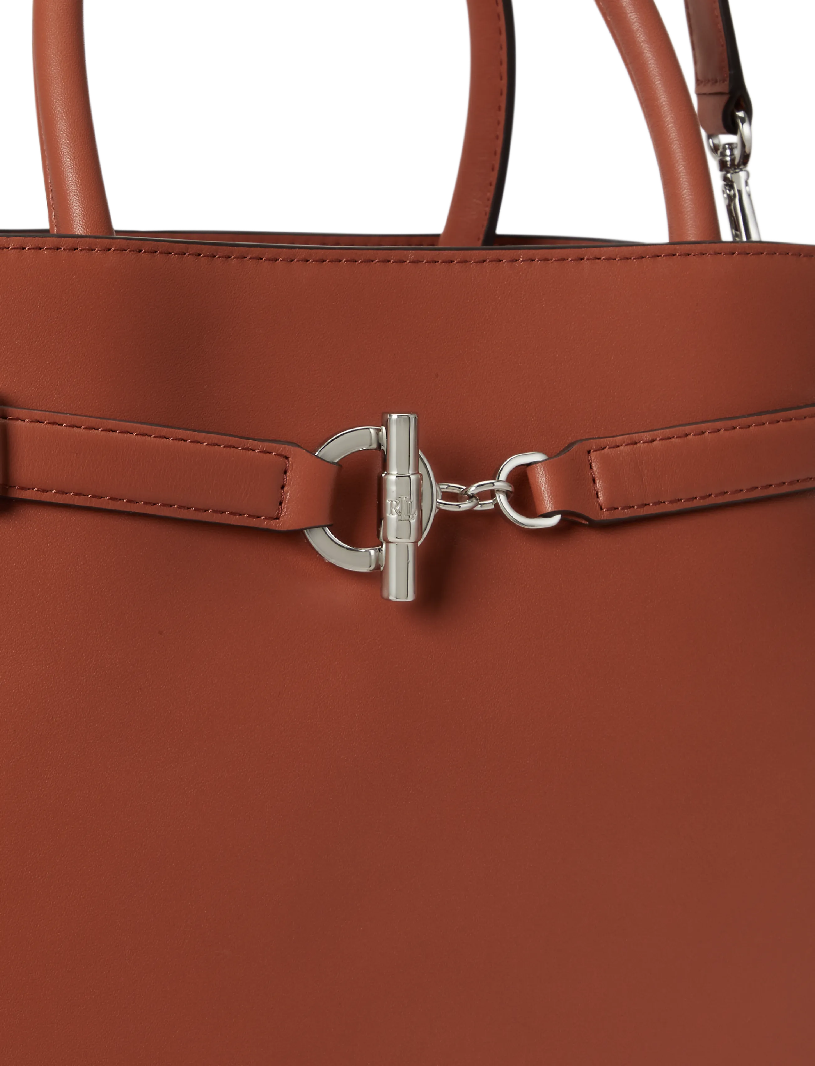 Lauren Ralph Lauren - Leather Large Blaike Satchel - særlige begivenheder - red terracotta - 4