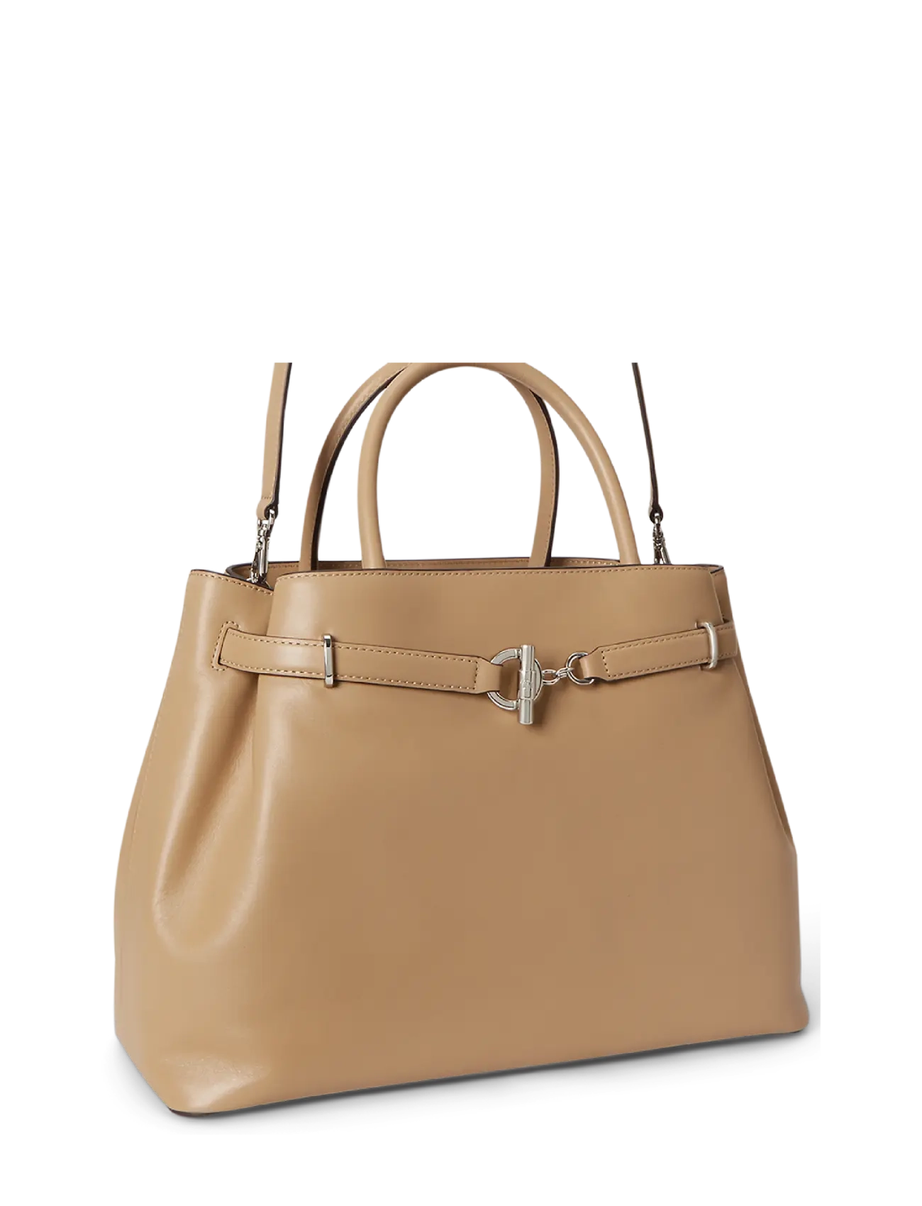Lauren Ralph Lauren - Leather Large Blaike Satchel - særlige begivenheder - tan - 2