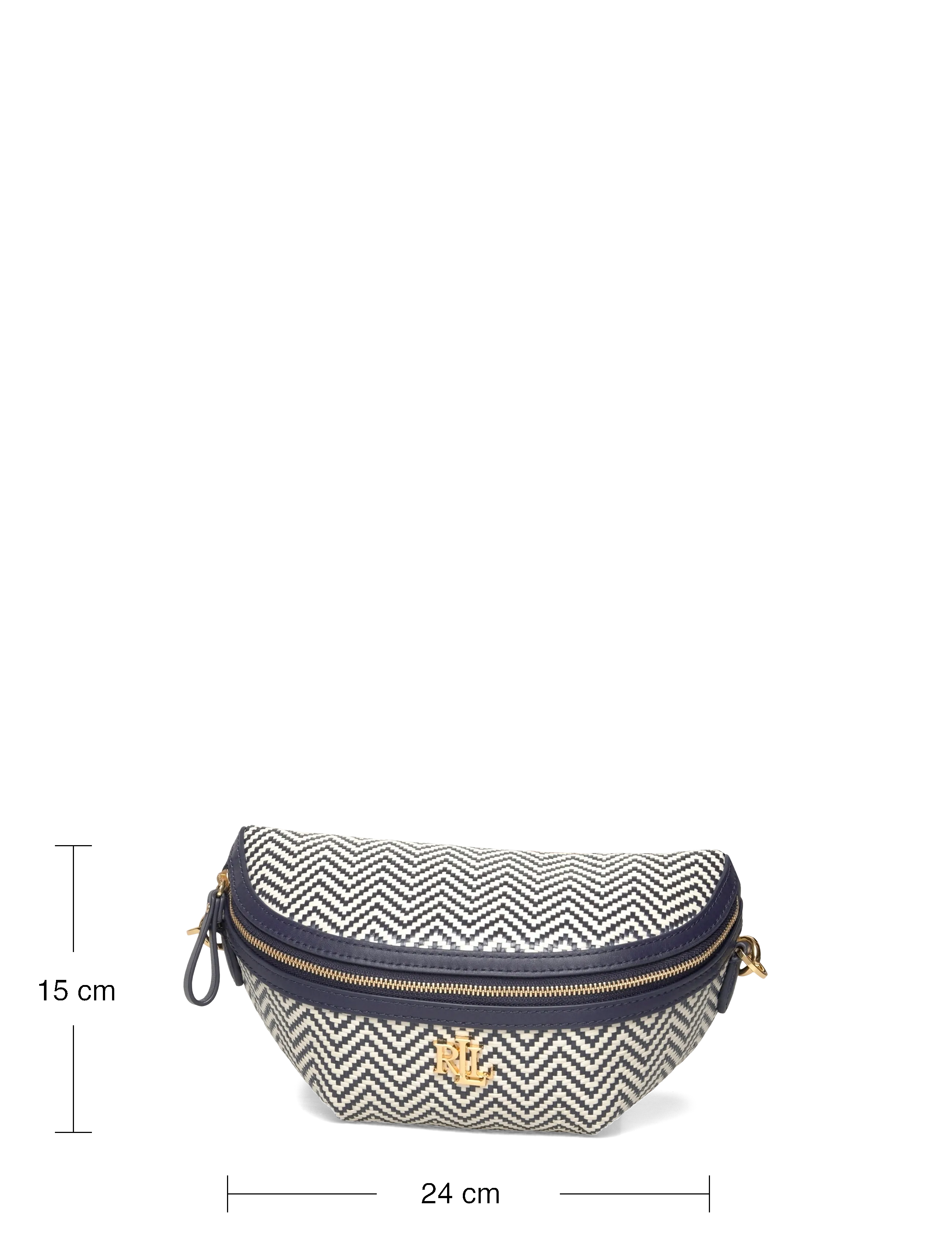 Lauren Ralph Lauren - Herringbone Woven Marcy Belt Bag - gürteltaschen - refined navy/soft - 3
