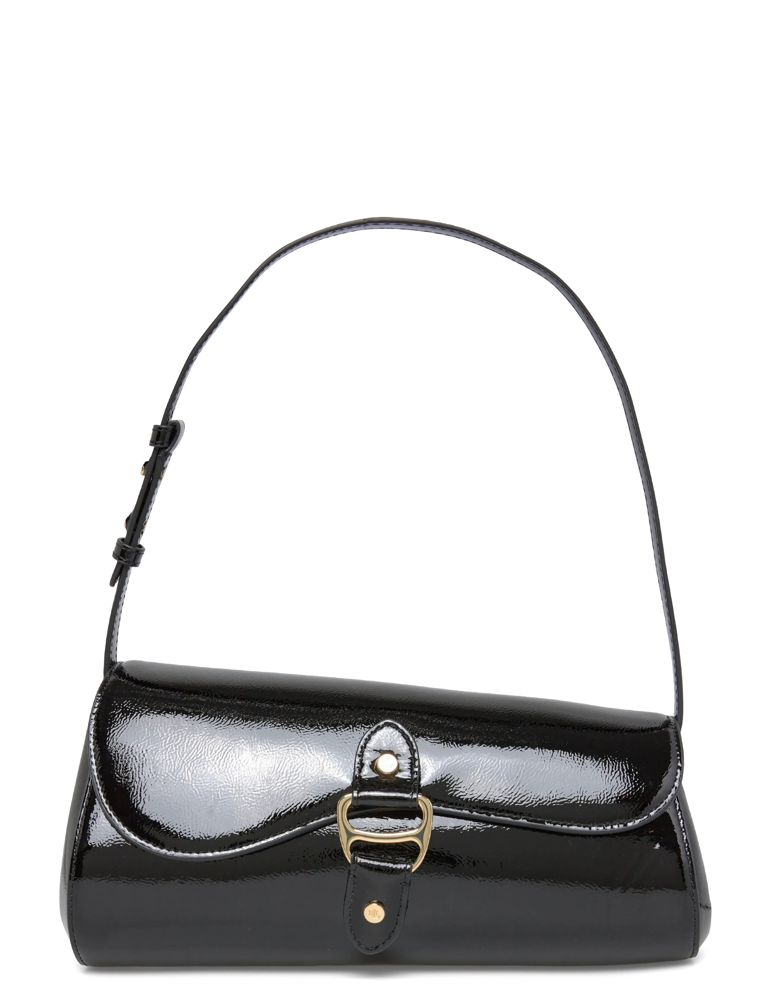 Lauren Ralph Patent Medium Tasha East-West Bag, One Size, Bags, Schwarz - Top Handle Frauen