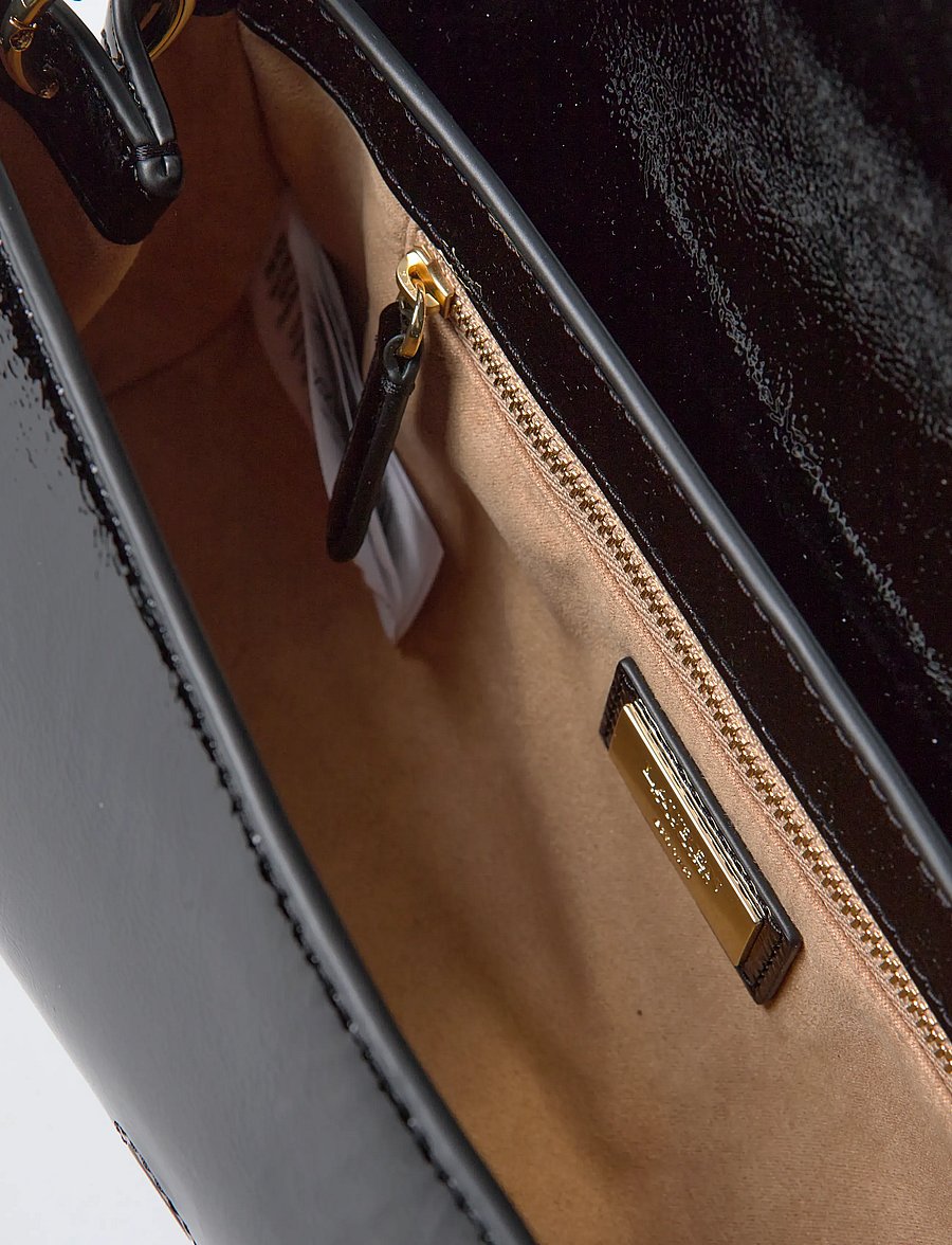 Lauren Ralph Lauren - Patent Medium Tasha East-West Bag - særlige begivenheder - black - 5