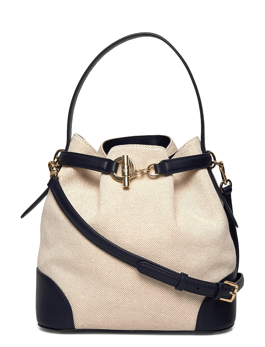 Lauren Ralph Lauren - Canvas Medium Blaike Bucket Bag - bucket bags - ntrl/buff canvas - 0