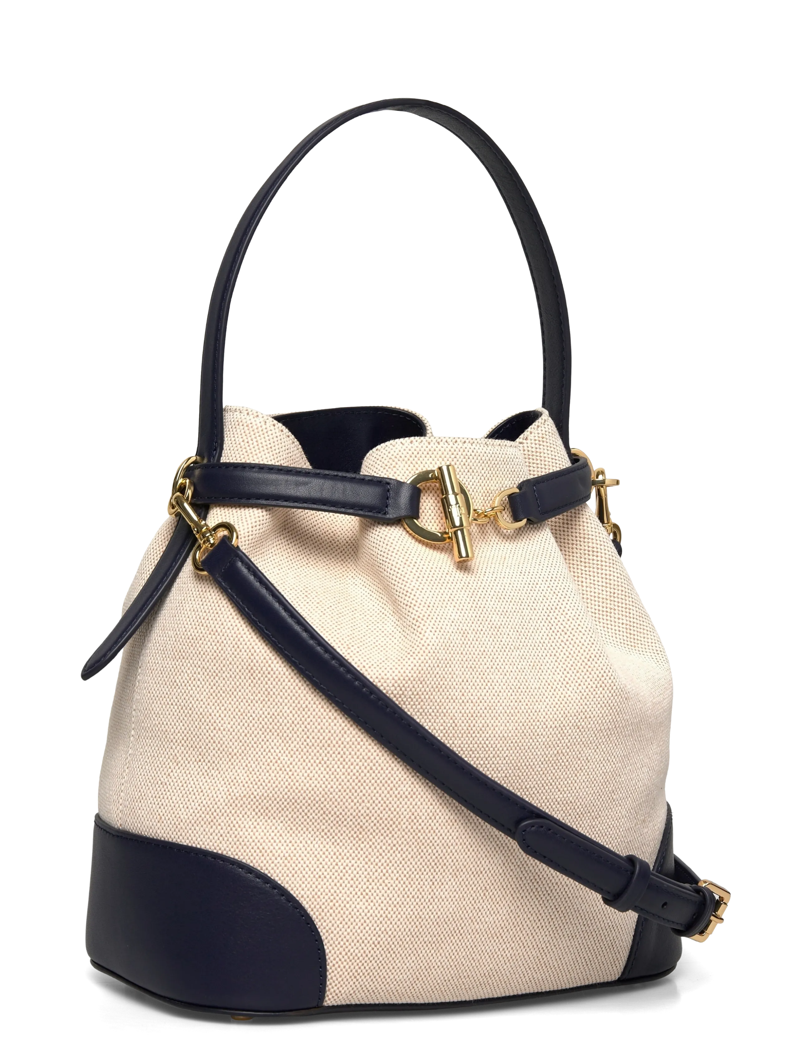 Lauren Ralph Lauren - Canvas Medium Blaike Bucket Bag - bucket bags - ntrl/buff canvas - 2