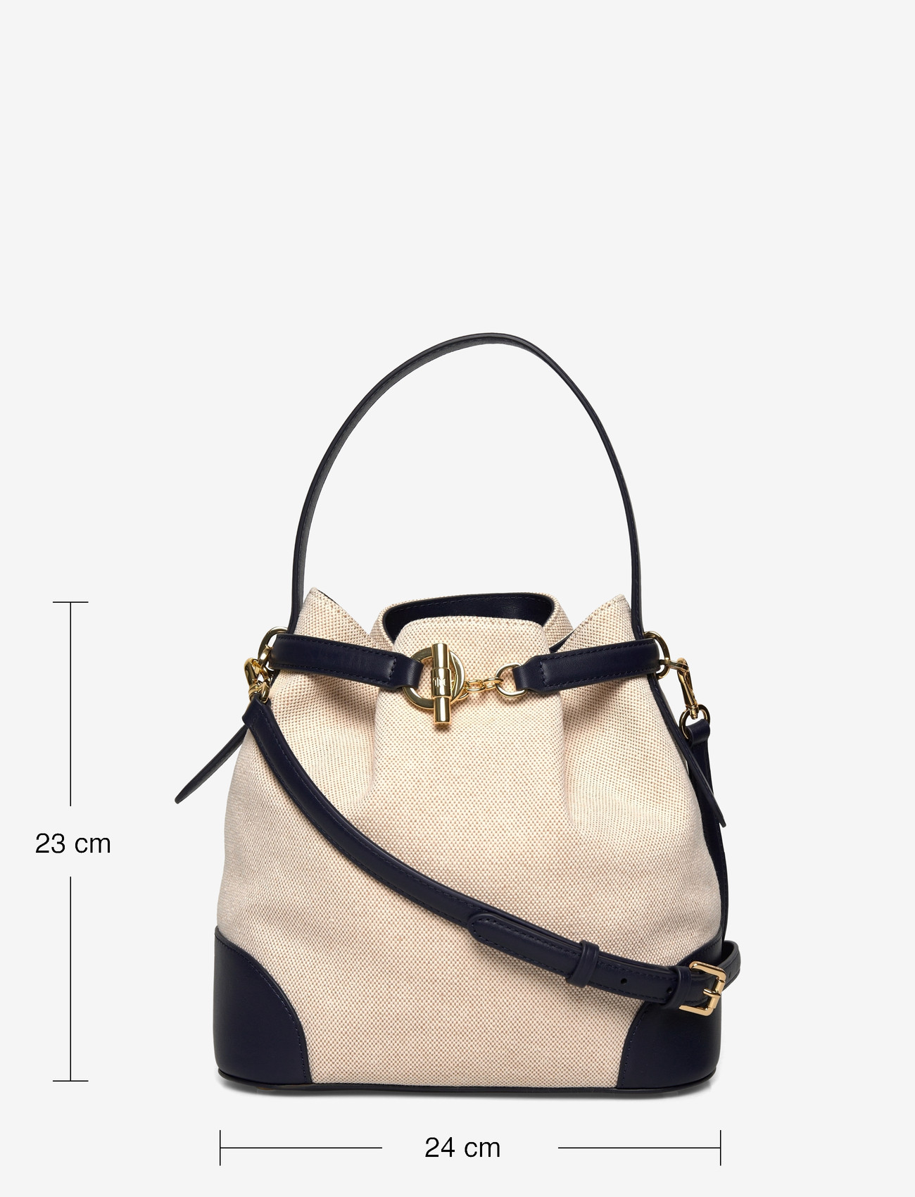 Lauren Ralph Lauren - Canvas Medium Blaike Bucket Bag - beuteltaschen - ntrl/buff canvas - 3
