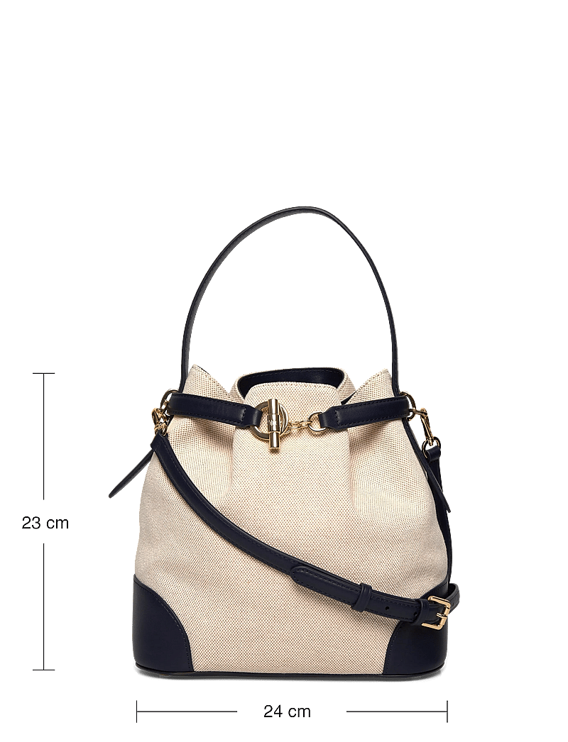 Lauren Ralph Lauren - Canvas Medium Blaike Bucket Bag - beuteltaschen - ntrl/buff canvas - 3