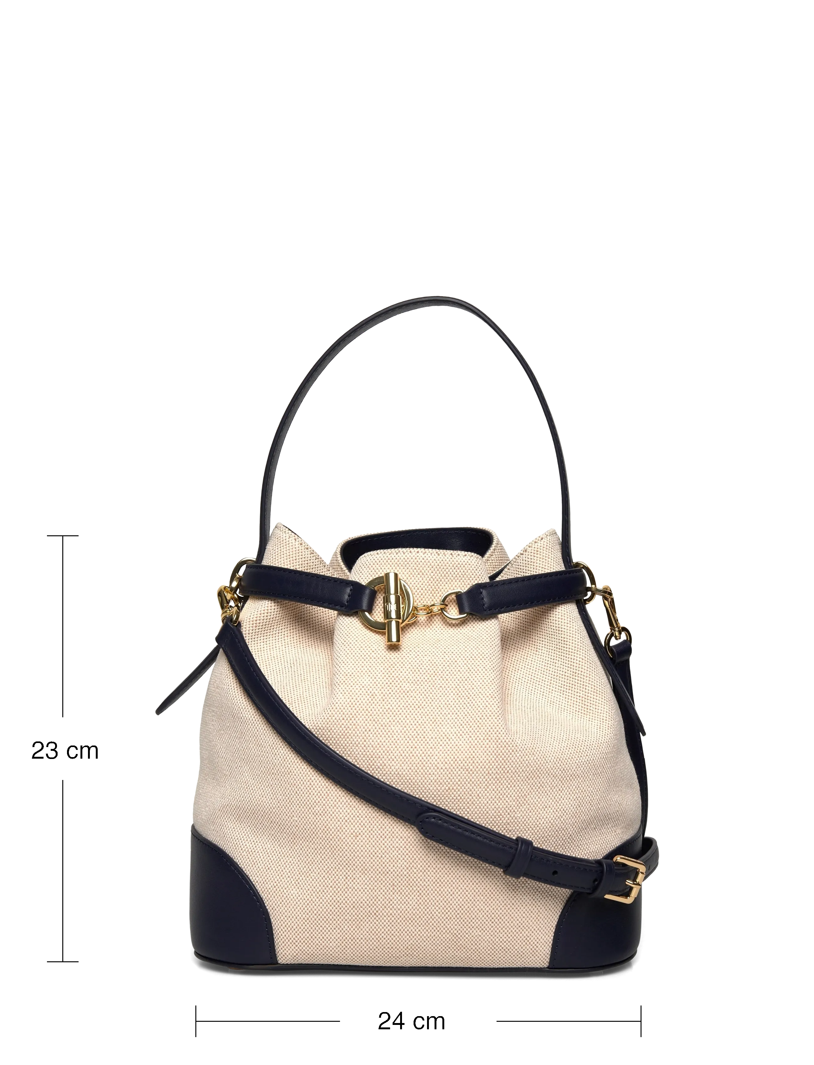 Lauren Ralph Lauren - Canvas Medium Blaike Bucket Bag - bucket bags - ntrl/buff canvas - 3