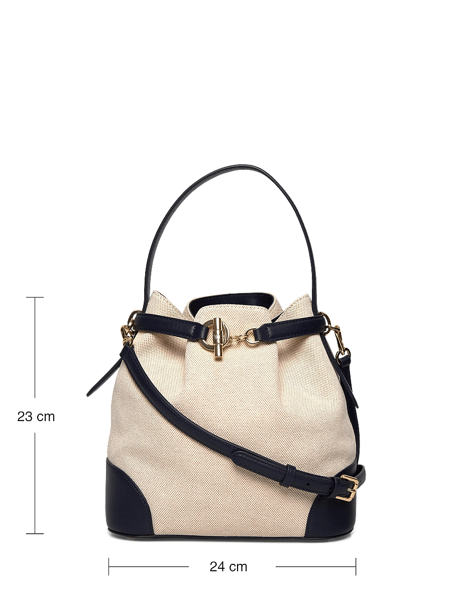 Lauren Ralph Lauren - Canvas Medium Blaike Bucket Bag - bucket bags - ntrl/buff canvas - 3