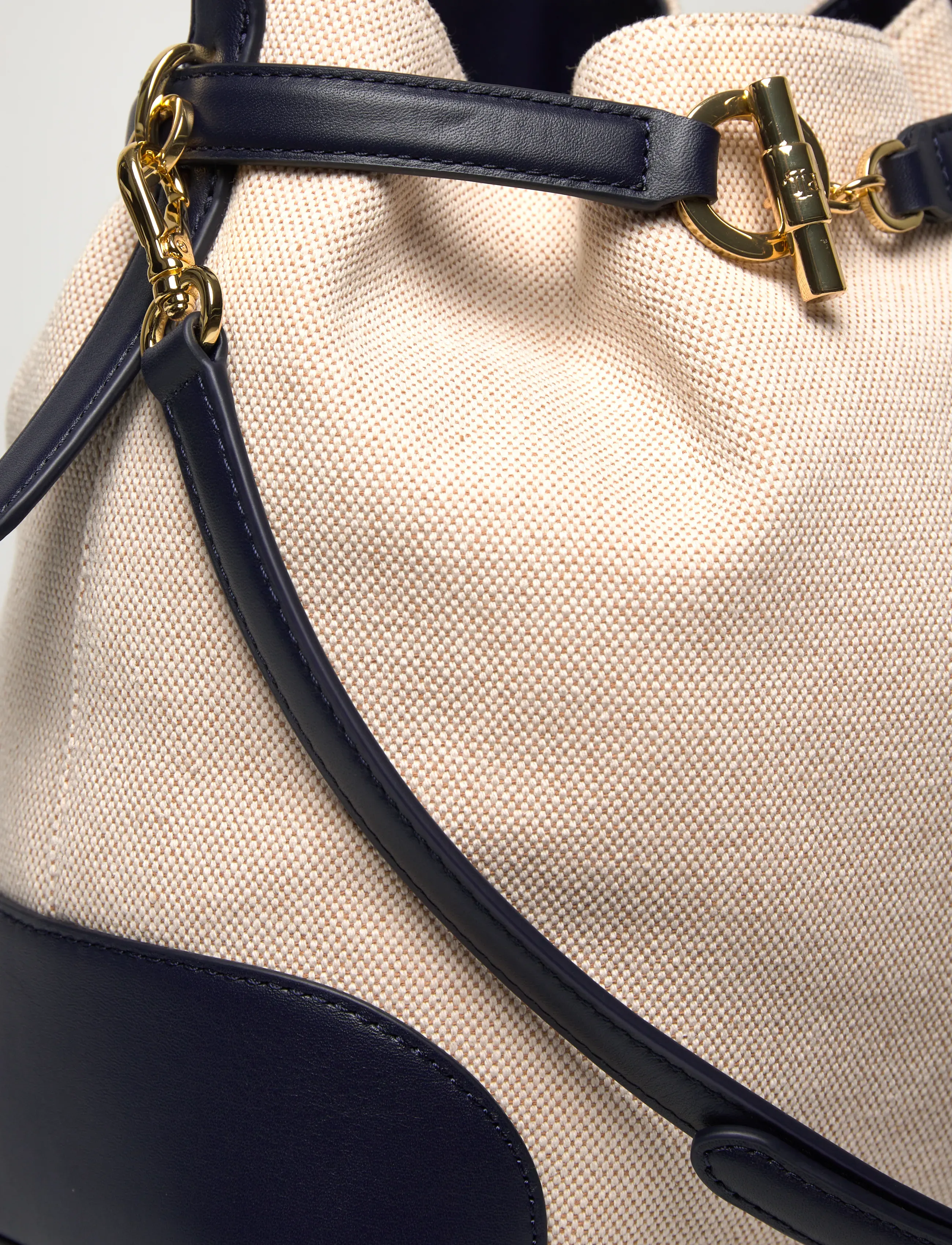 Lauren Ralph Lauren - Canvas Medium Blaike Bucket Bag - bucket bags - ntrl/buff canvas - 4