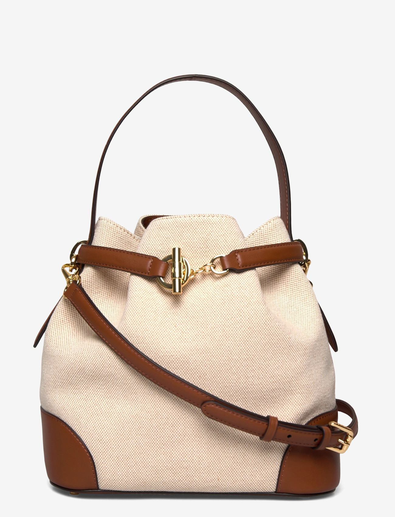 Lauren Ralph Lauren - Canvas Medium Blaike Bucket Bag - bucket bags - ntrl/buff canvas - 0
