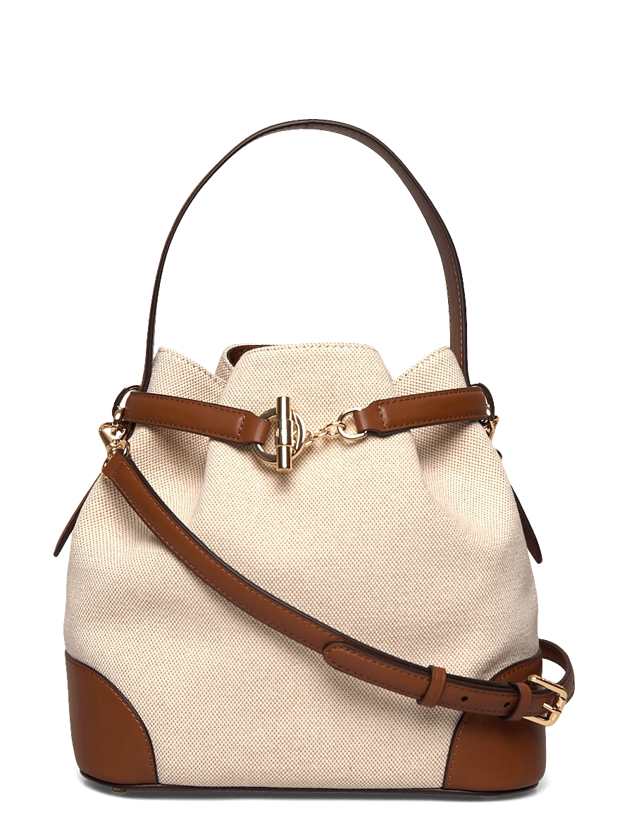 Lauren Ralph Lauren - Canvas Medium Blaike Bucket Bag - bucket bags - ntrl/buff canvas - 0