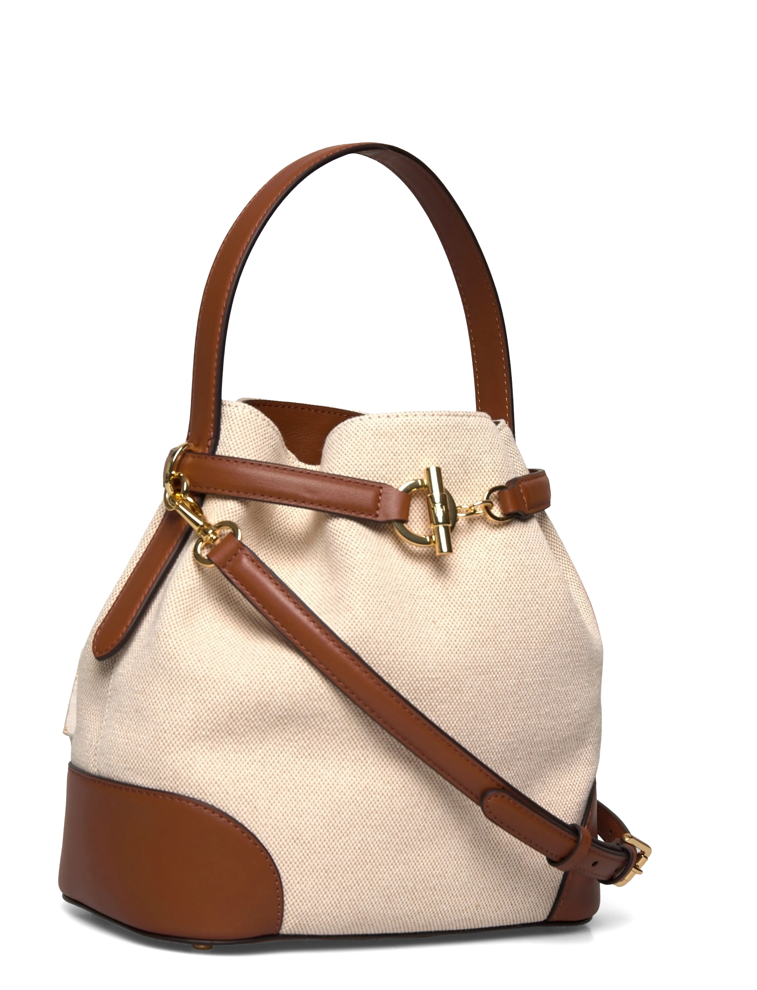 Lauren Ralph Lauren - Canvas Medium Blaike Bucket Bag - bucket bags - ntrl/buff canvas - 2