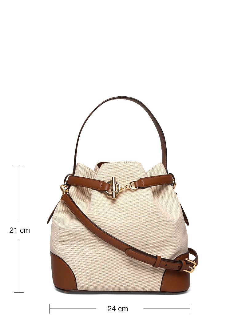 Lauren Ralph Lauren - Canvas Medium Blaike Bucket Bag - bucket bags - ntrl/buff canvas - 3
