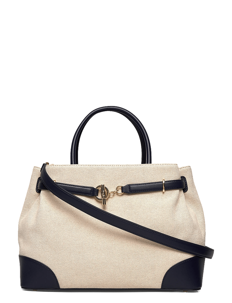 Lauren Ralph Lauren - Cross-Dyed Canvas Large Blaike Satchel - speciella tillfällen - ntrl/buff canvas - 0
