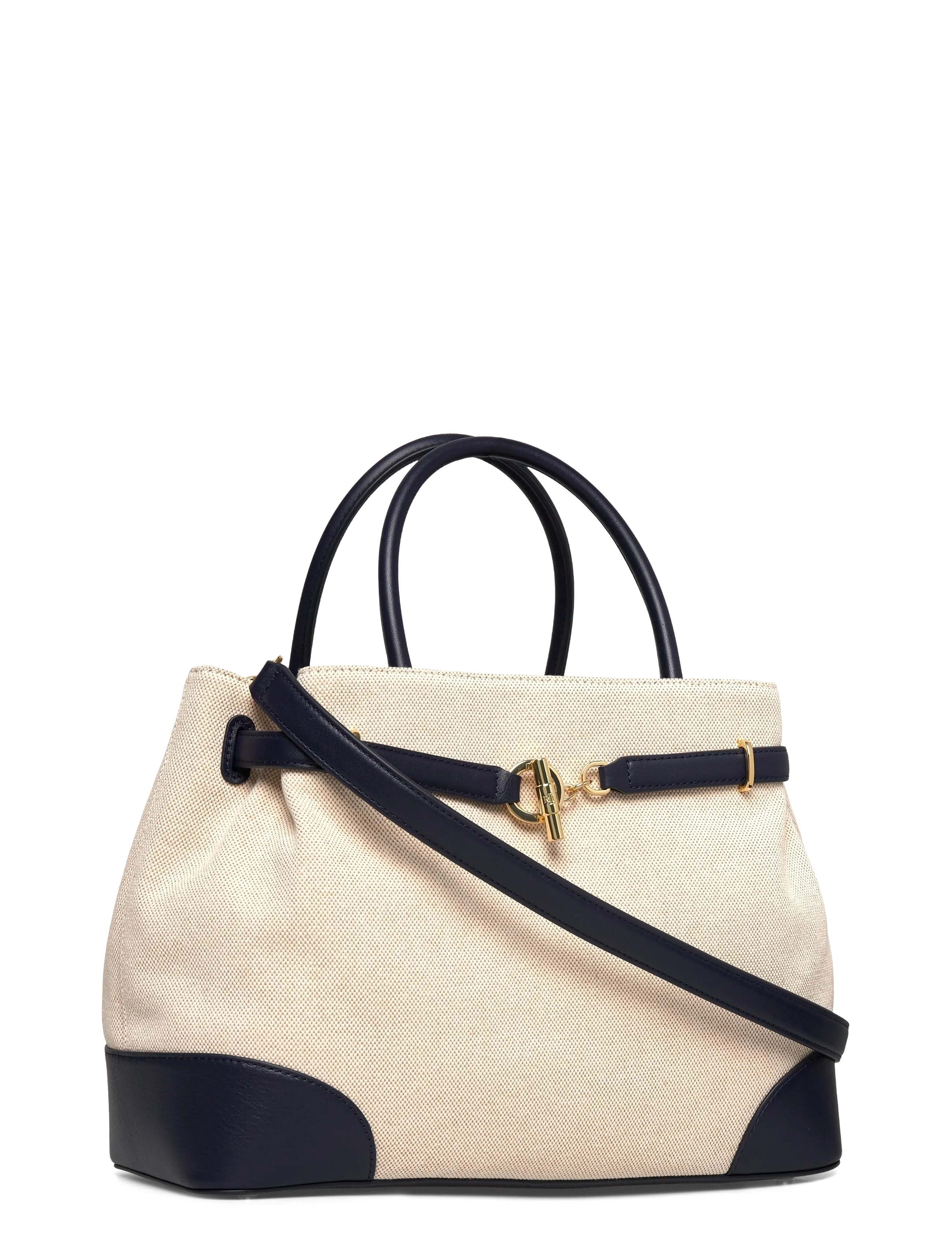 Lauren Ralph Lauren - Cross-Dyed Canvas Large Blaike Satchel - hverdags stil - ntrl/buff canvas - 2