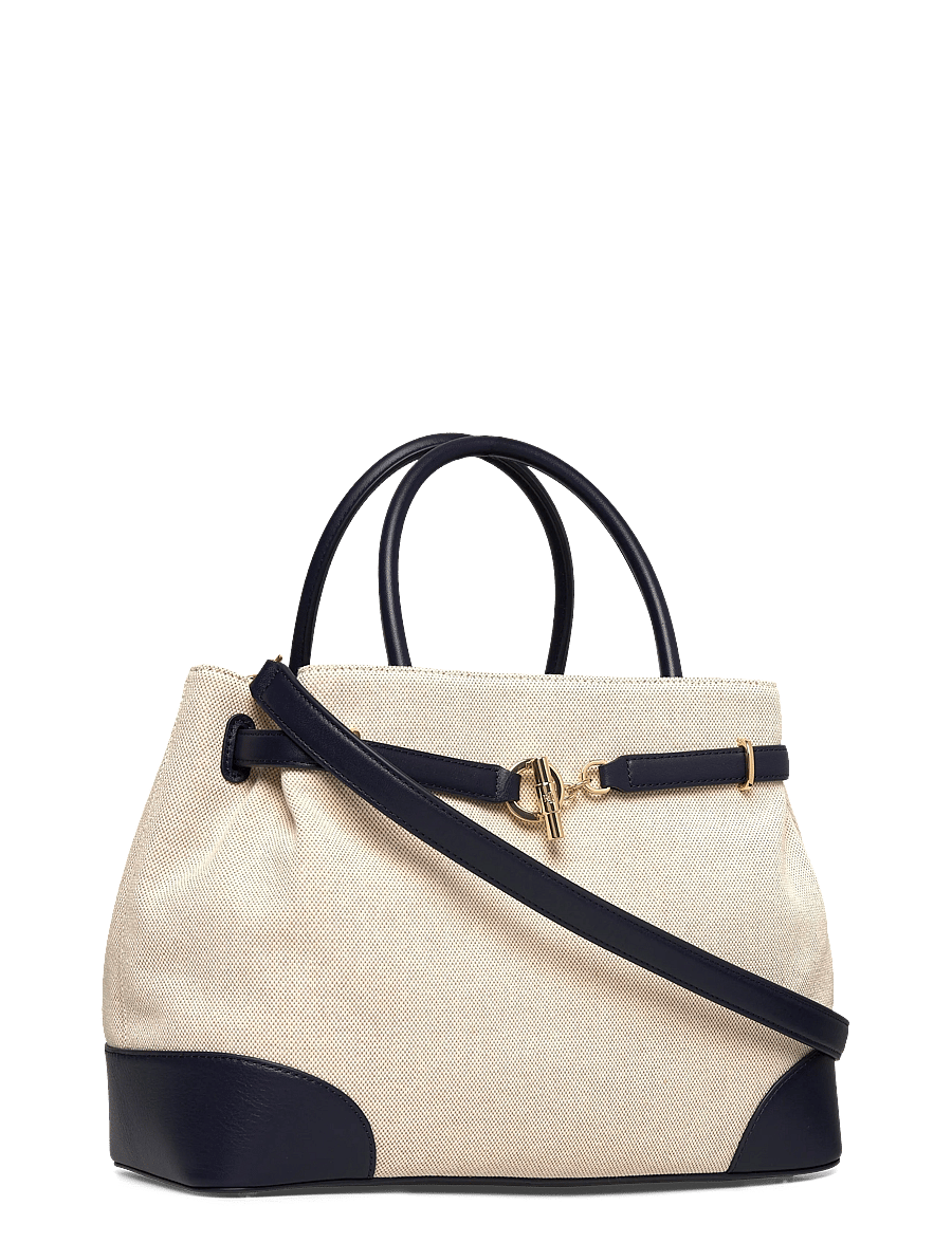 Lauren Ralph Lauren - Cross-Dyed Canvas Large Blaike Satchel - igapäevane stiil - ntrl/buff canvas - 2