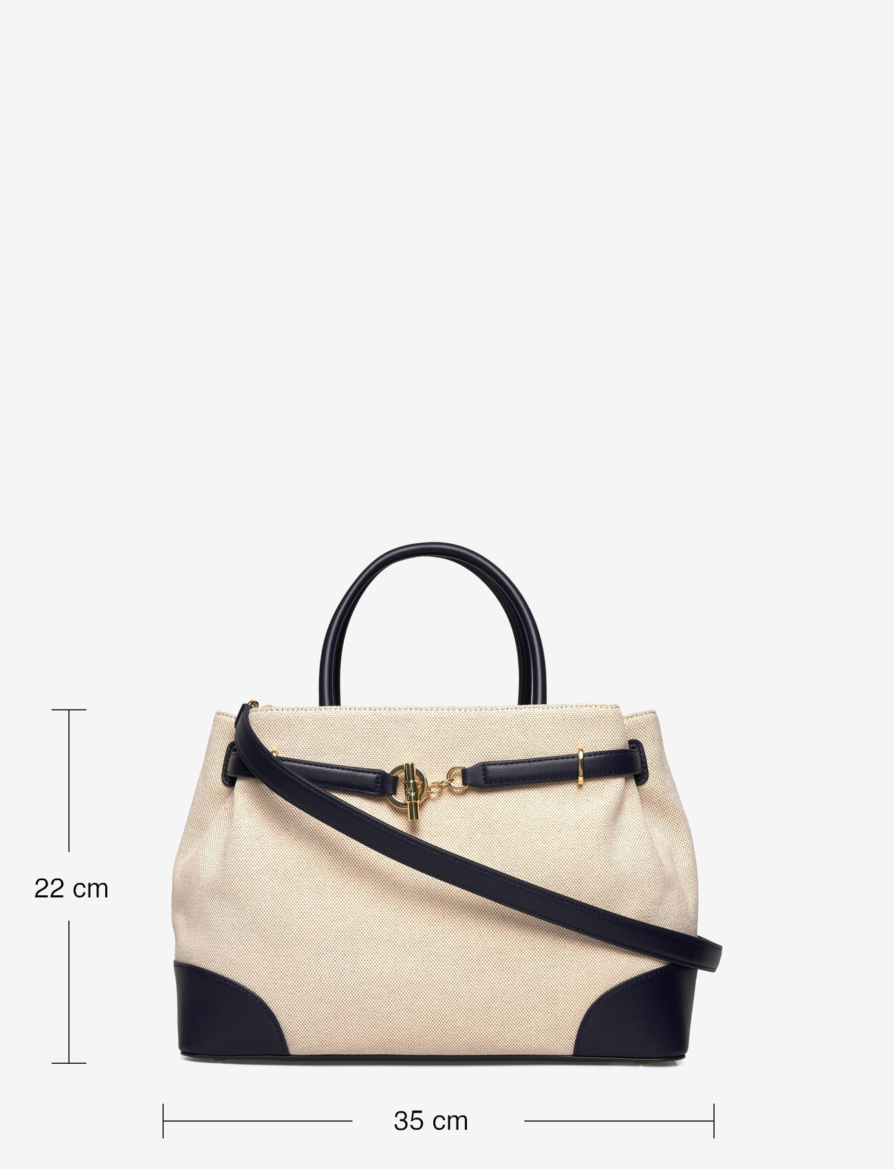 Lauren Ralph Lauren - Cross-Dyed Canvas Large Blaike Satchel - speciella tillfällen - ntrl/buff canvas - 3