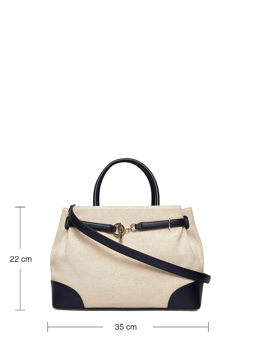 Lauren Ralph Lauren - Cross-Dyed Canvas Large Blaike Satchel - igapäevane stiil - ntrl/buff canvas - 3