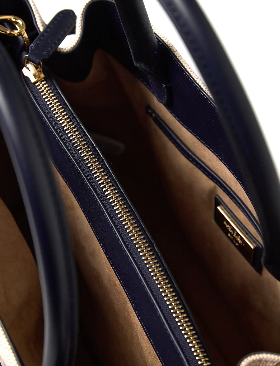 Lauren Ralph Lauren - Cross-Dyed Canvas Large Blaike Satchel - igapäevane stiil - ntrl/buff canvas - 5