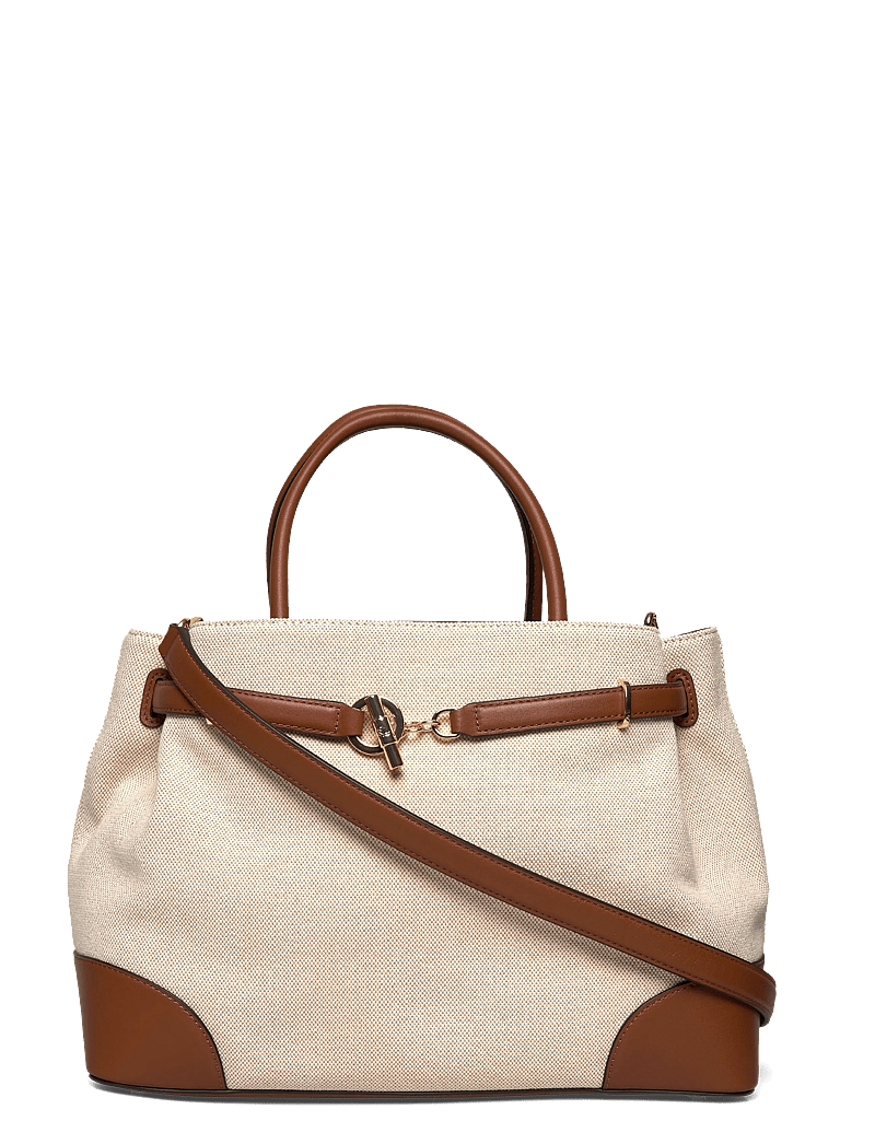 Lauren Ralph Lauren - Cross-Dyed Canvas Large Blaike Satchel - speciella tillfällen - ntrl/buff canvas - 0