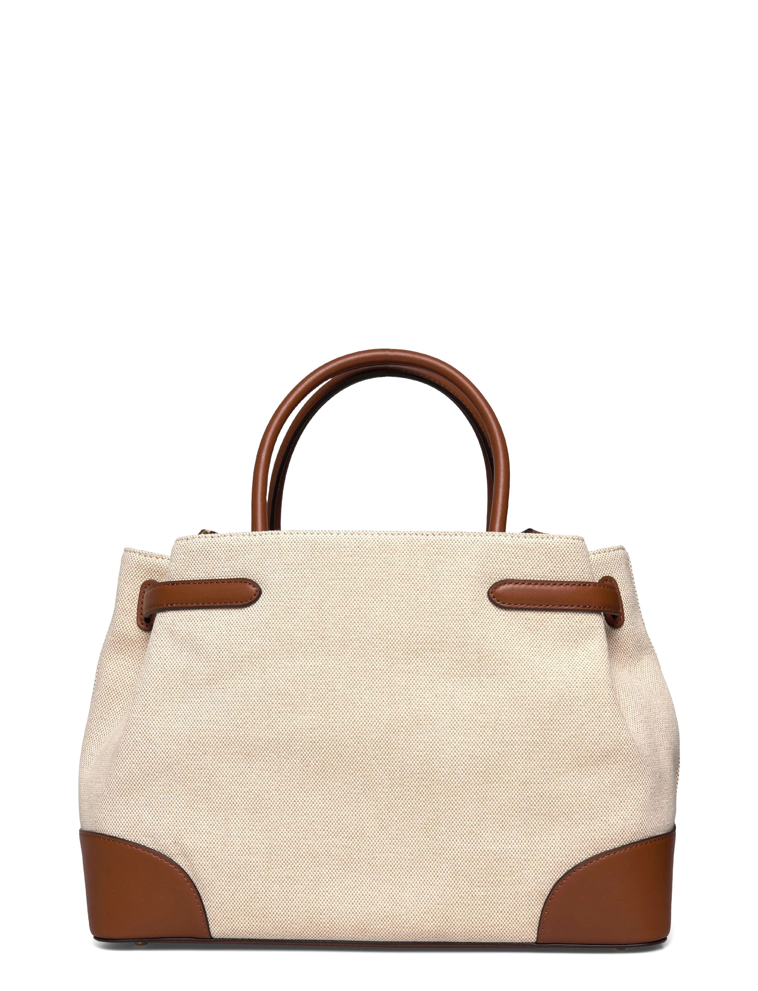 Lauren Ralph Lauren - Cross-Dyed Canvas Large Blaike Satchel - hverdags stil - ntrl/buff canvas - 1