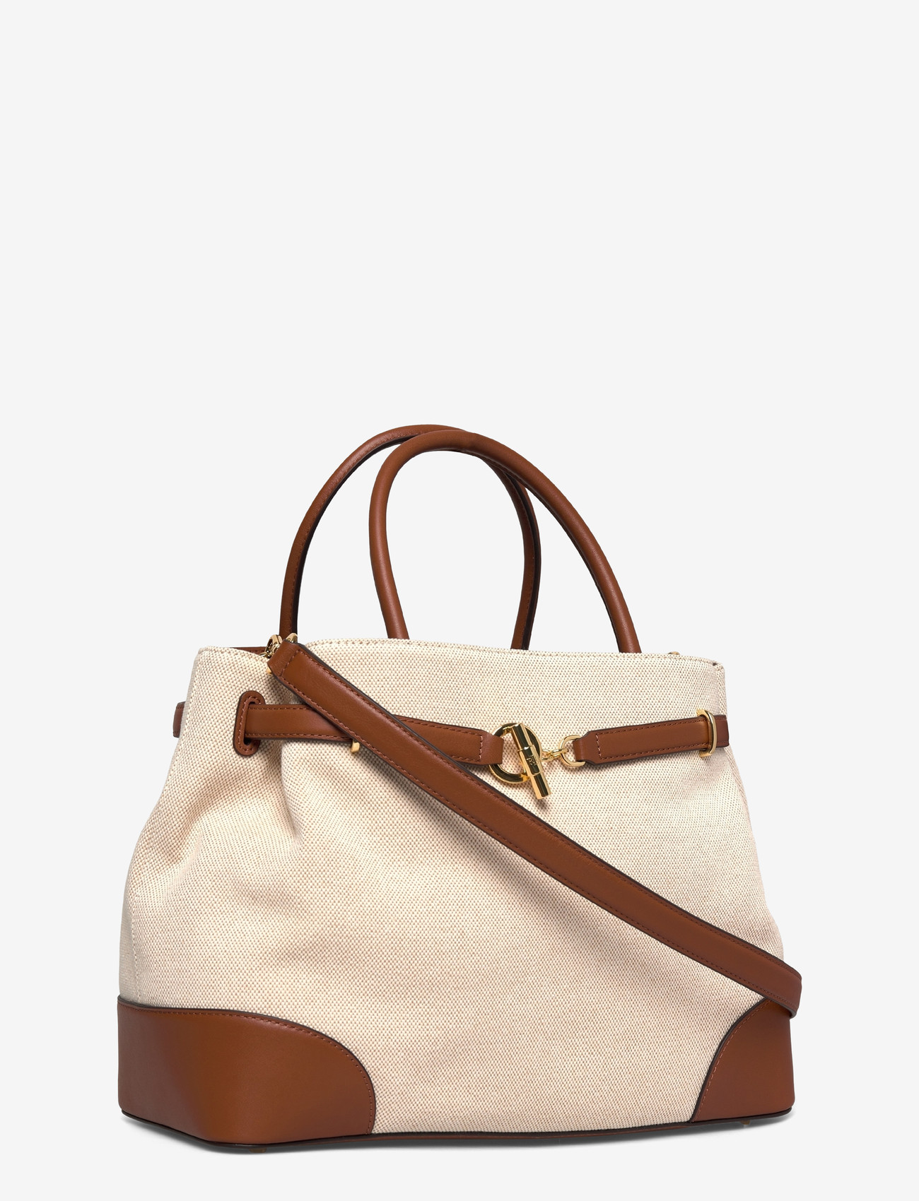 Lauren Ralph Lauren - Cross-Dyed Canvas Large Blaike Satchel - speciella tillfällen - ntrl/buff canvas - 2