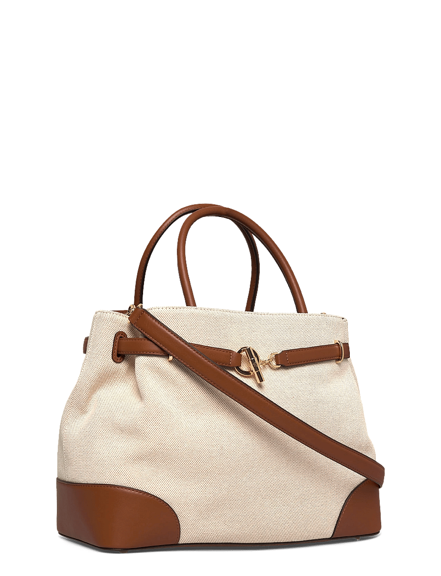 Lauren Ralph Lauren - Cross-Dyed Canvas Large Blaike Satchel - alltags-style - ntrl/buff canvas - 2