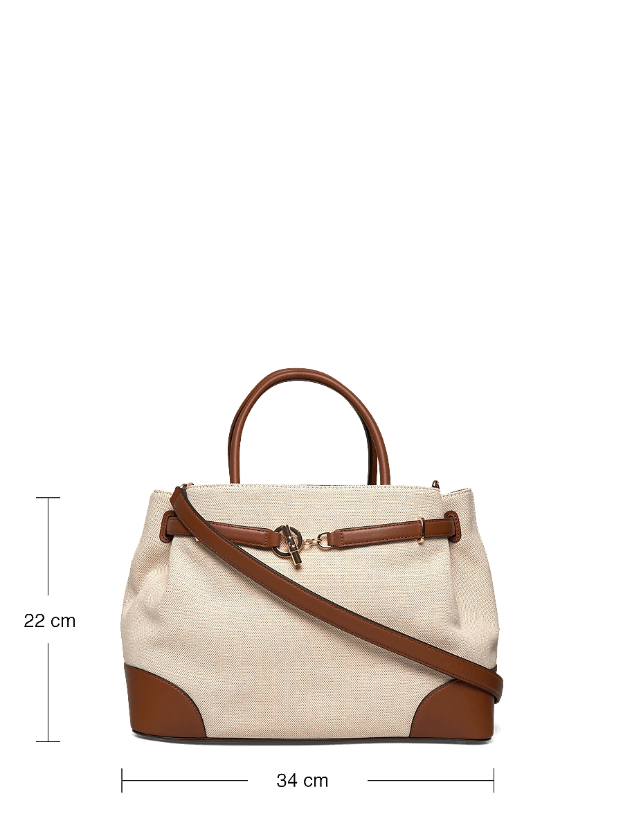 Lauren Ralph Lauren - Cross-Dyed Canvas Large Blaike Satchel - alltags-style - ntrl/buff canvas - 3