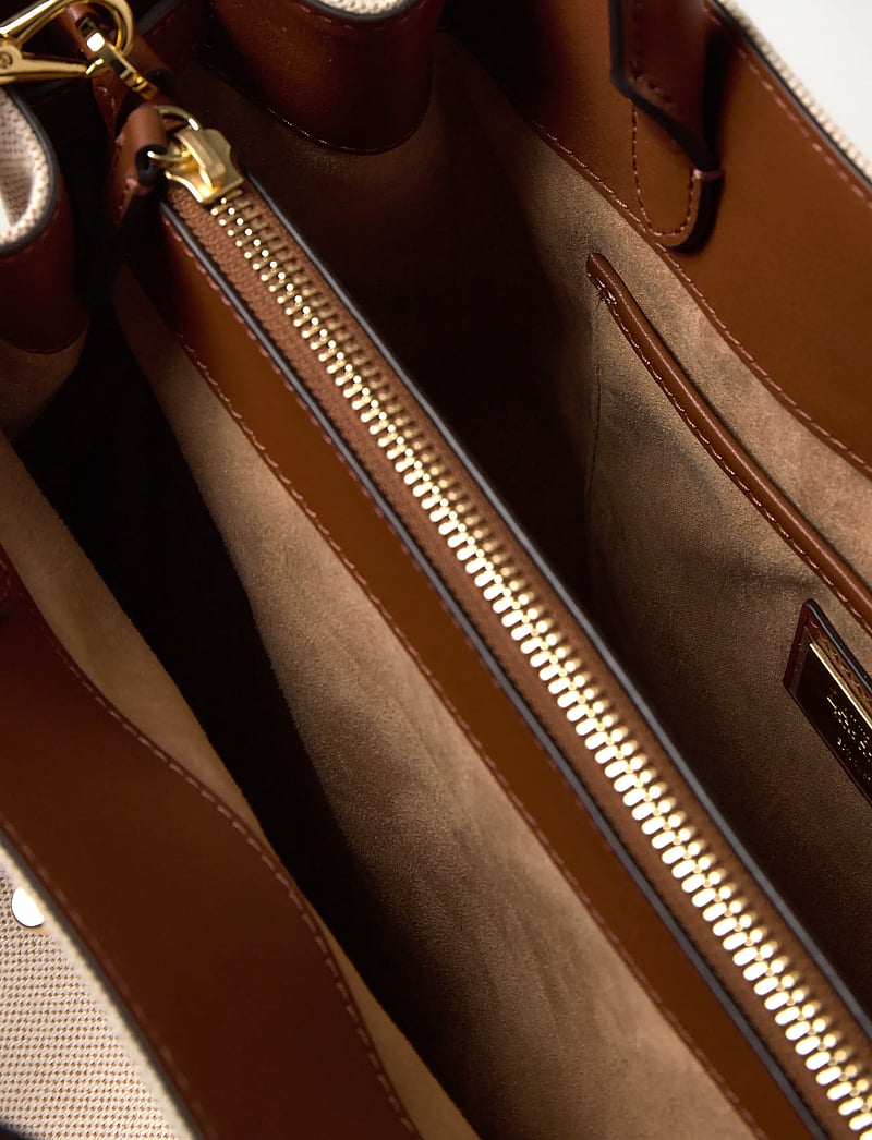 Lauren Ralph Lauren - Cross-Dyed Canvas Large Blaike Satchel - speciella tillfällen - ntrl/buff canvas - 5