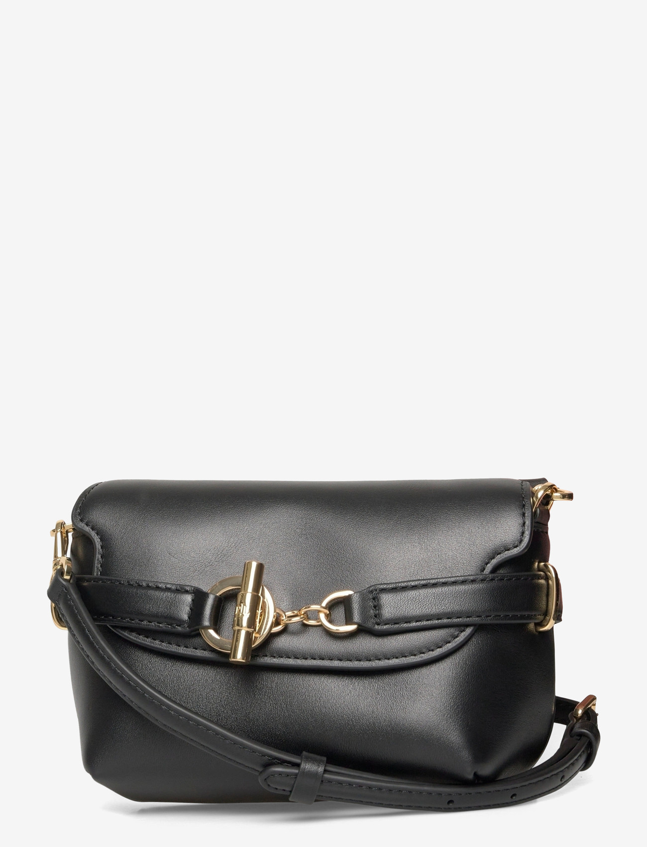 Lauren Ralph Lauren - Leather Small Blaike Crossbody Bag - umhängetaschen - black - 0