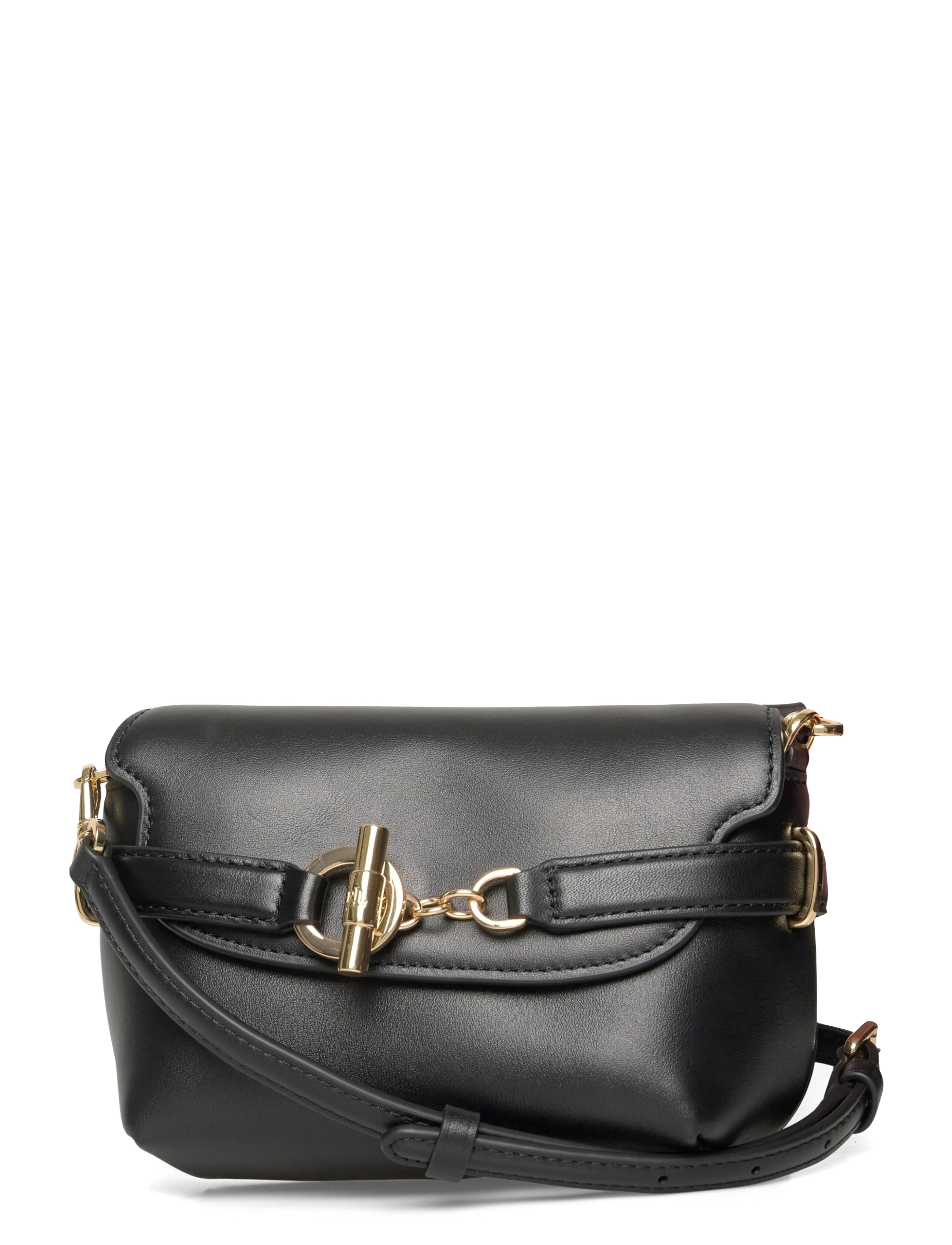 Leather Small Blaike Crossbody Bag - BLACK